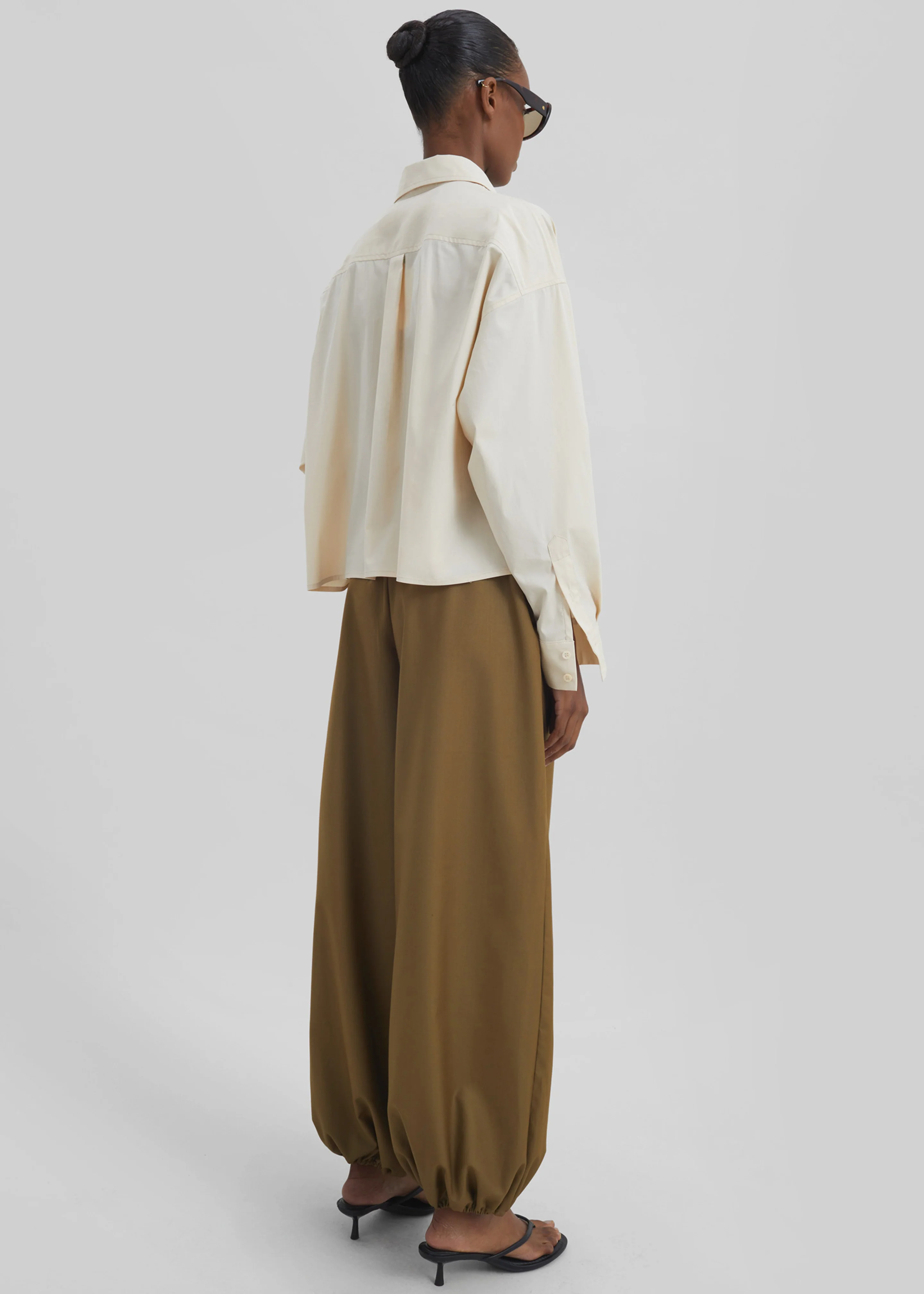 Aubray Balloon Pants - Olive Brown - Image 10