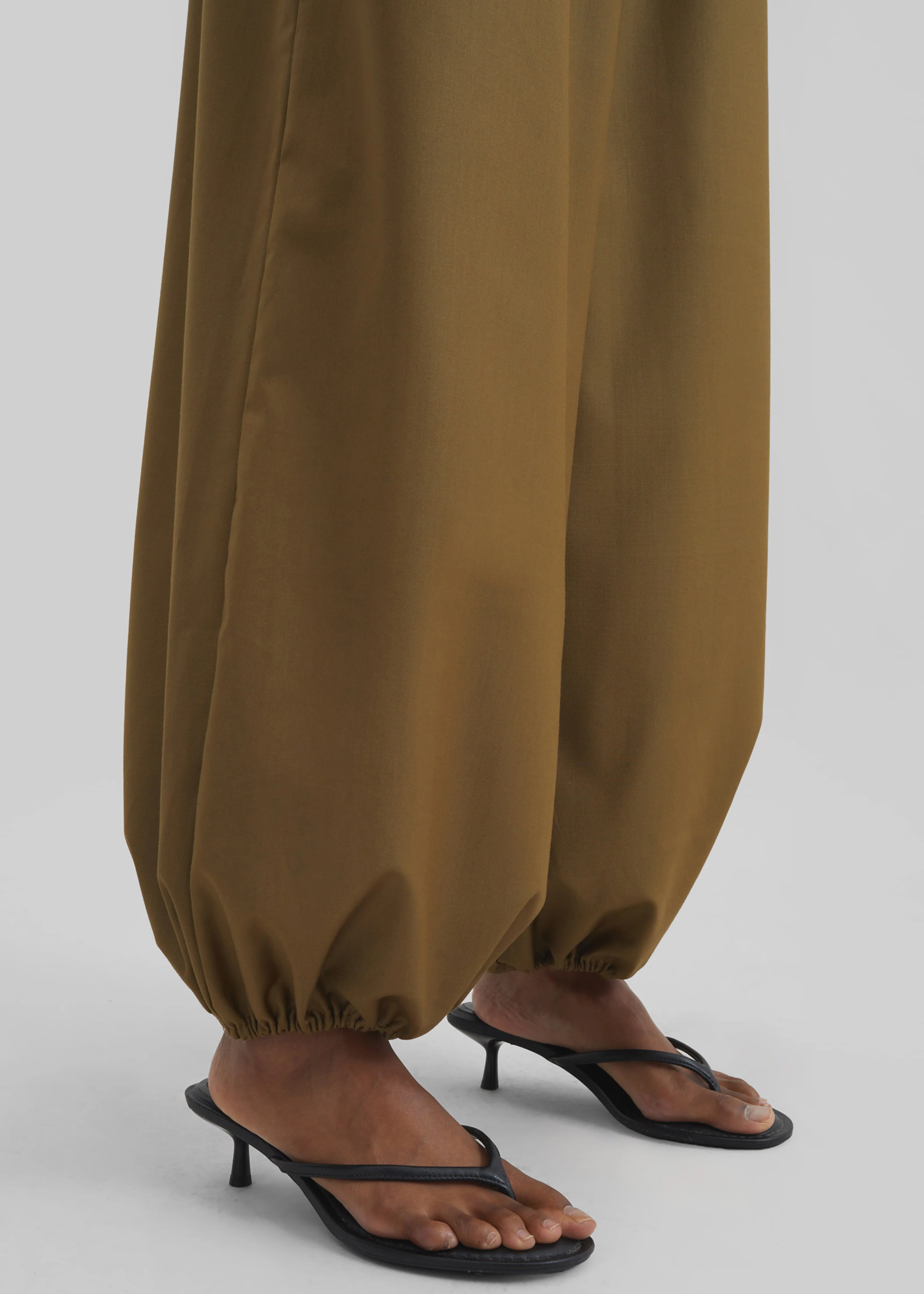 Aubray Balloon Pants - Olive Brown - Image 4
