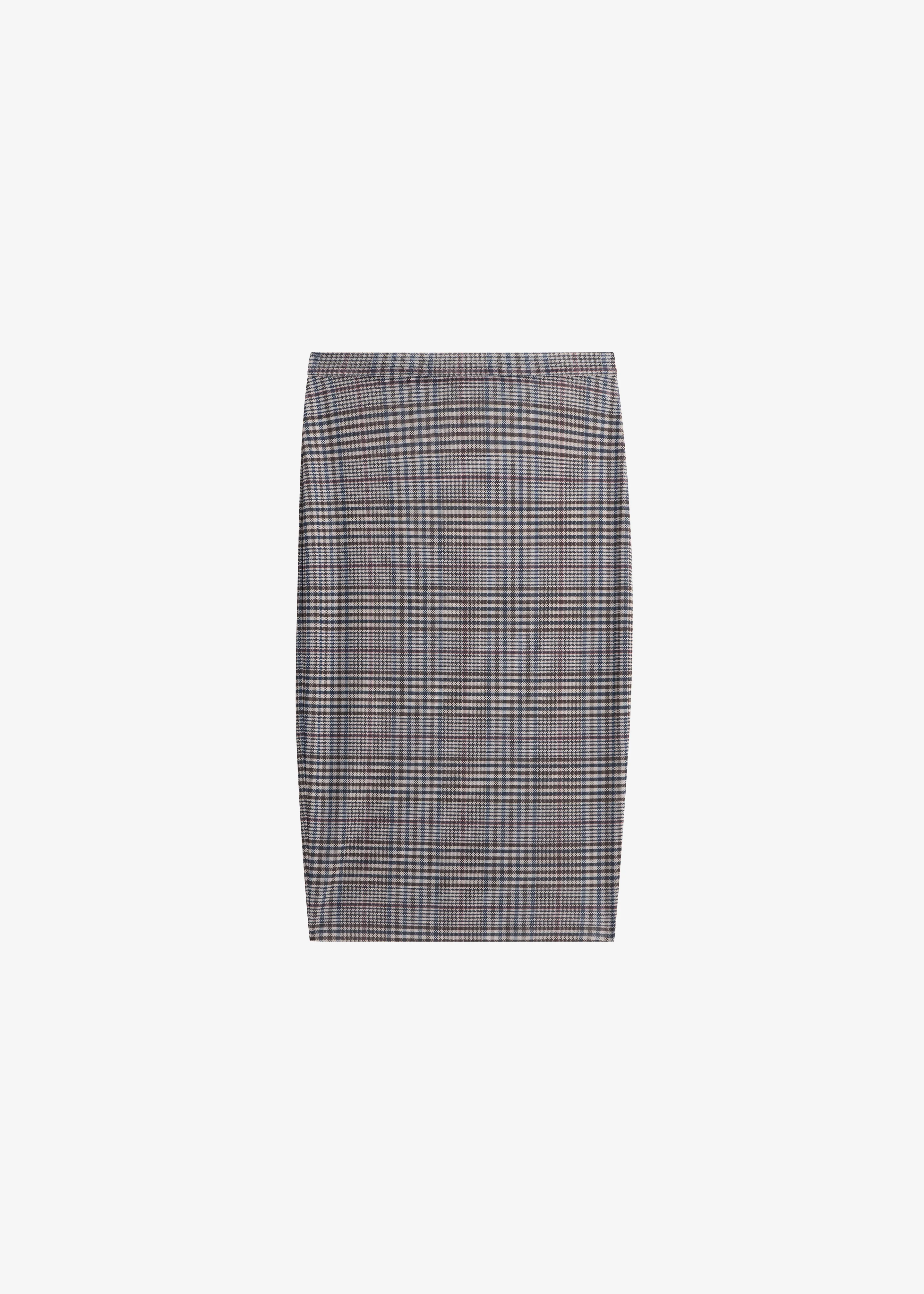 Aurora Sheer Mesh Skirt - Beige Glen Plaid - Image 10