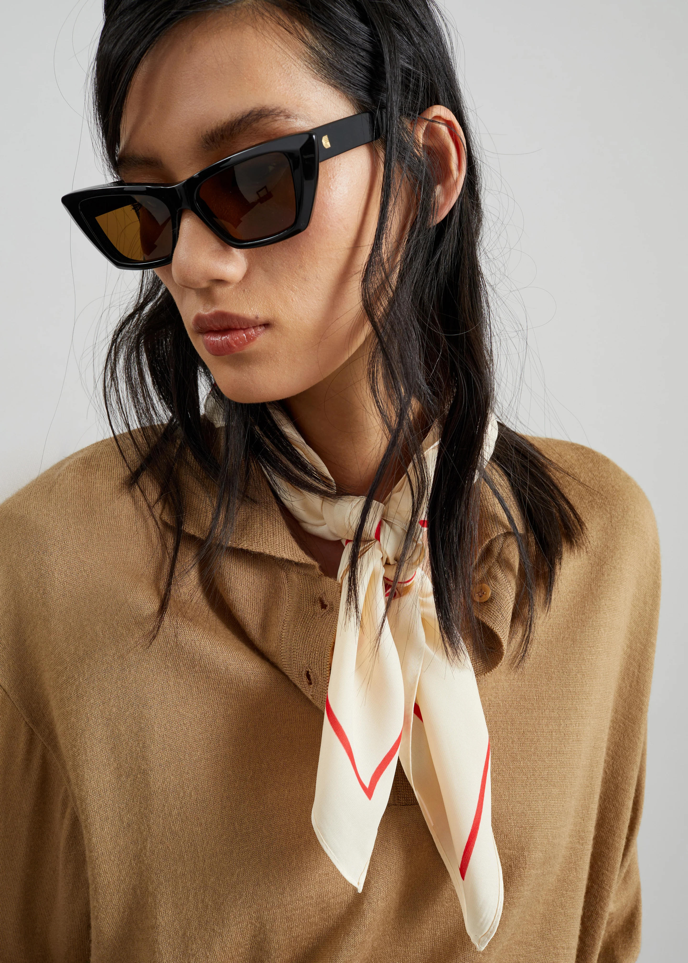 Avallon Padded Knit Polo - Camel - Image 3