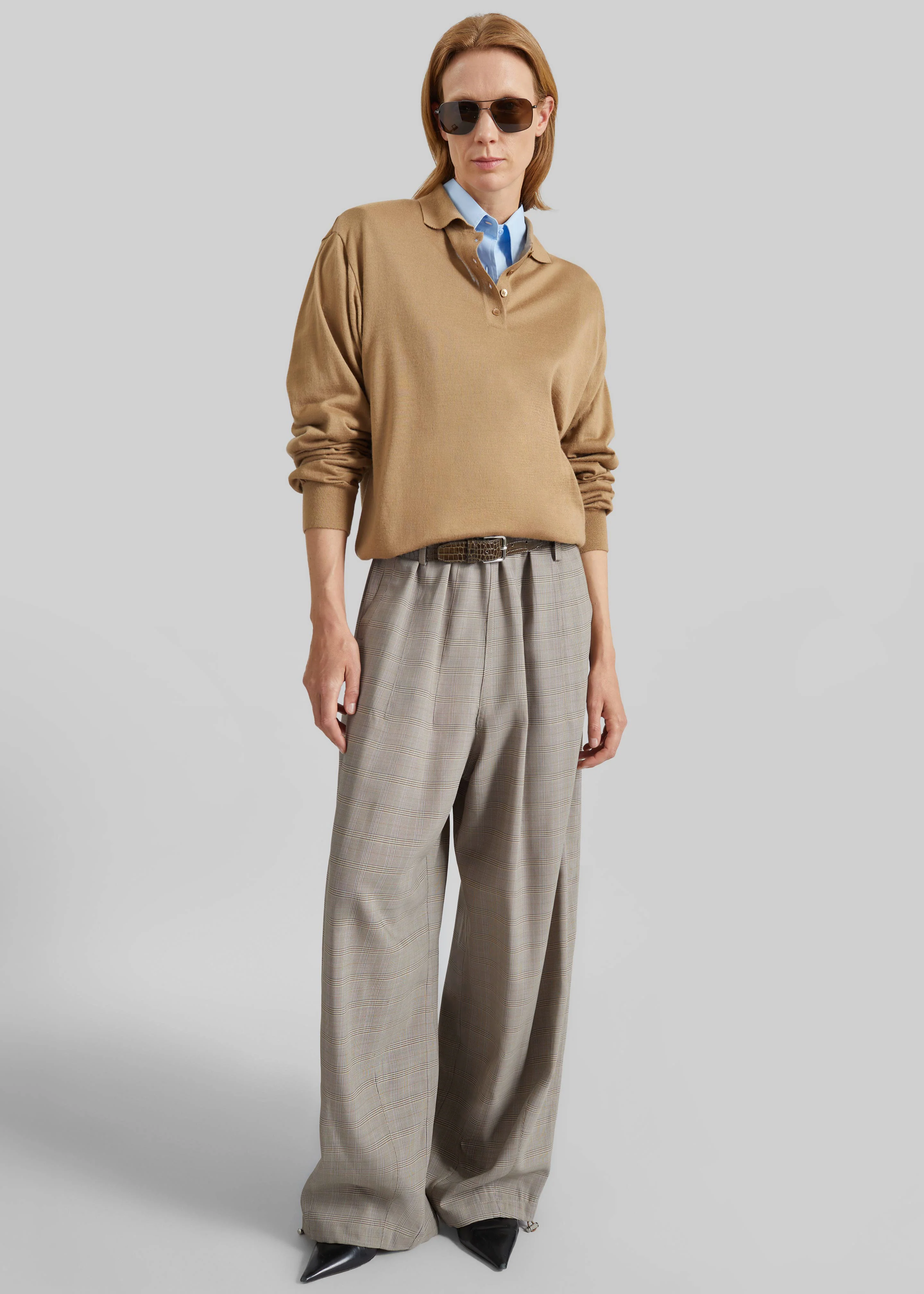Avallon Padded Knit Polo - Camel - Image 6