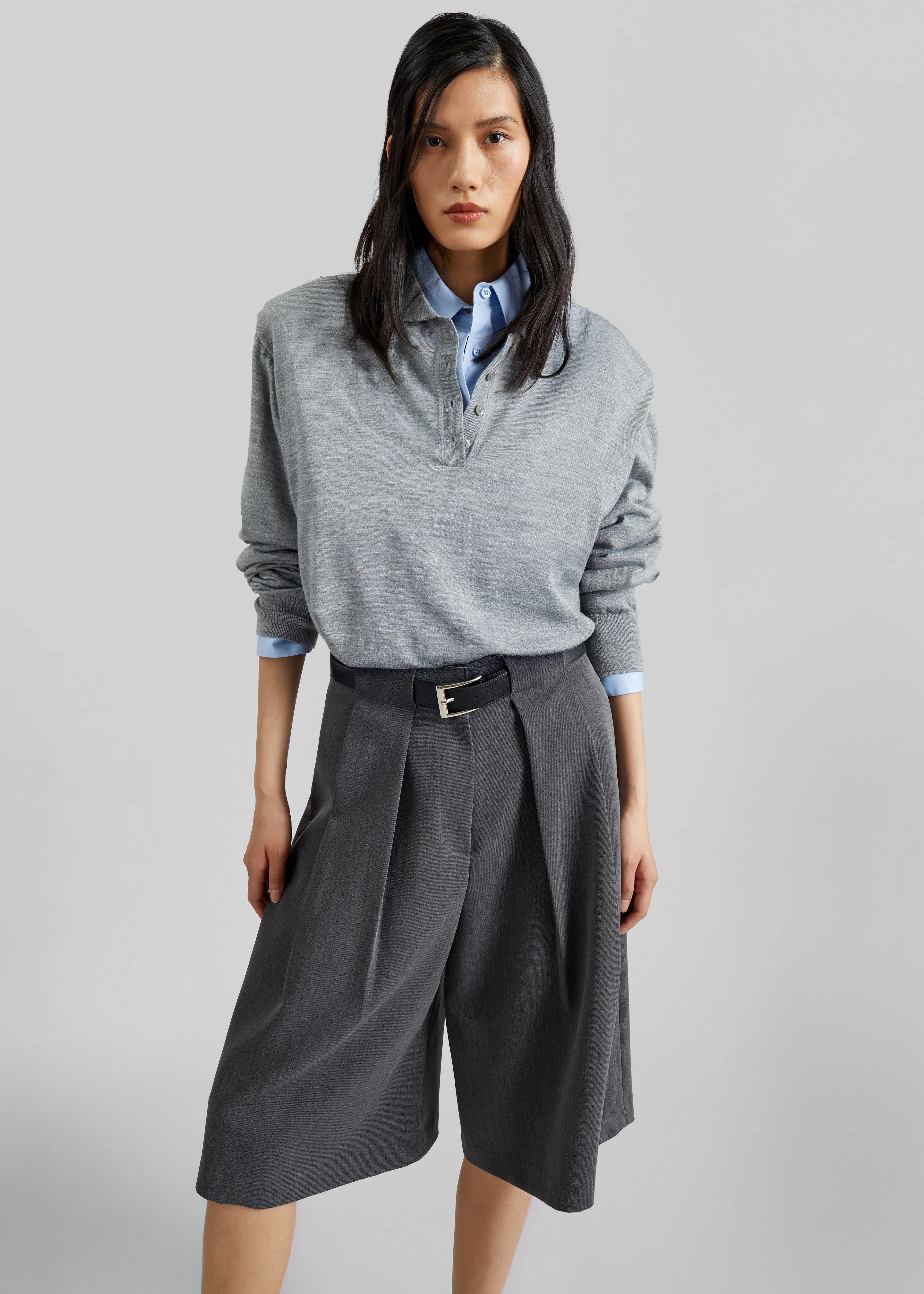 Avallon Padded Knit Polo - Grey - Image 5