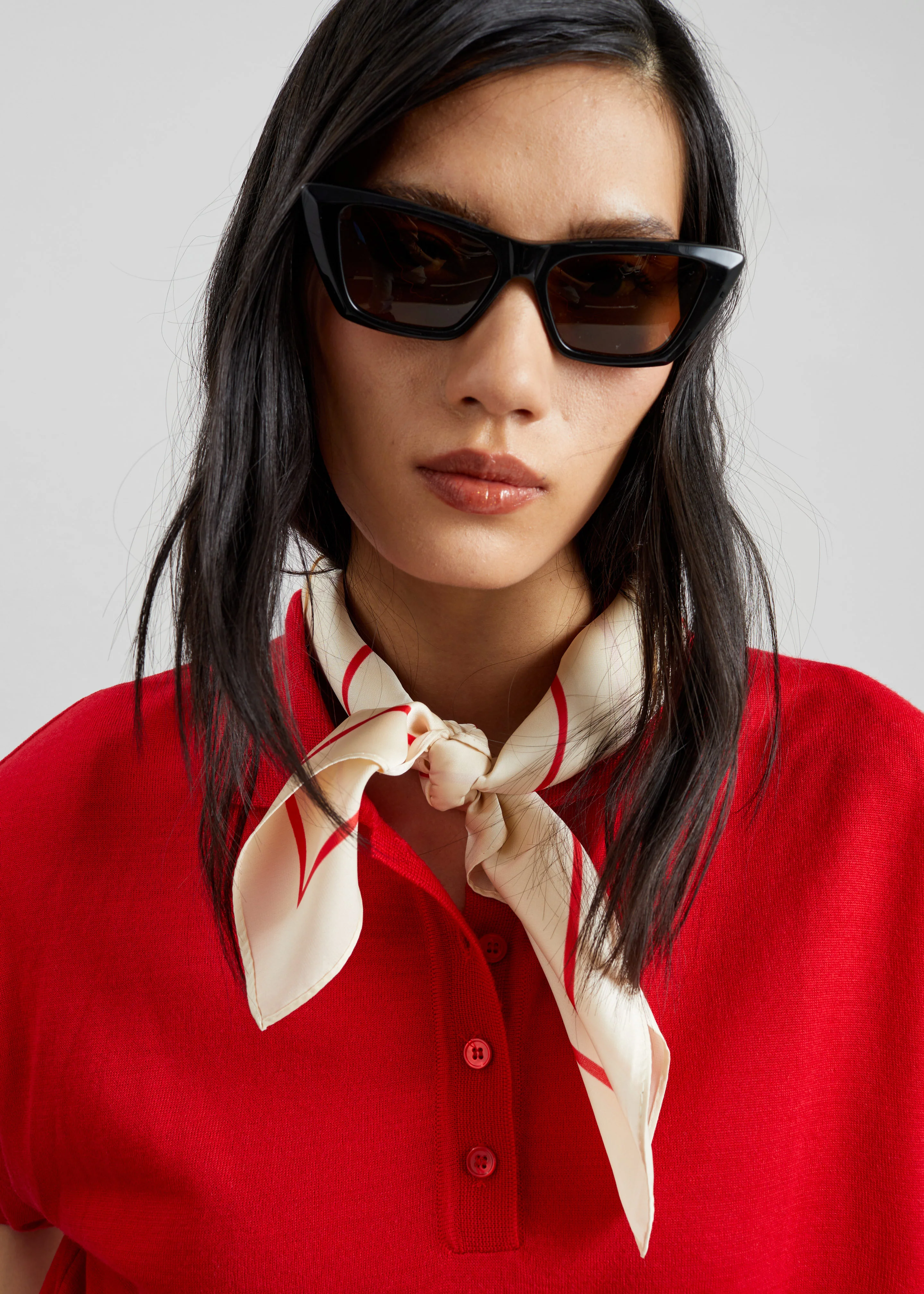 Avallon Padded Knit Polo - Red - Image 4
