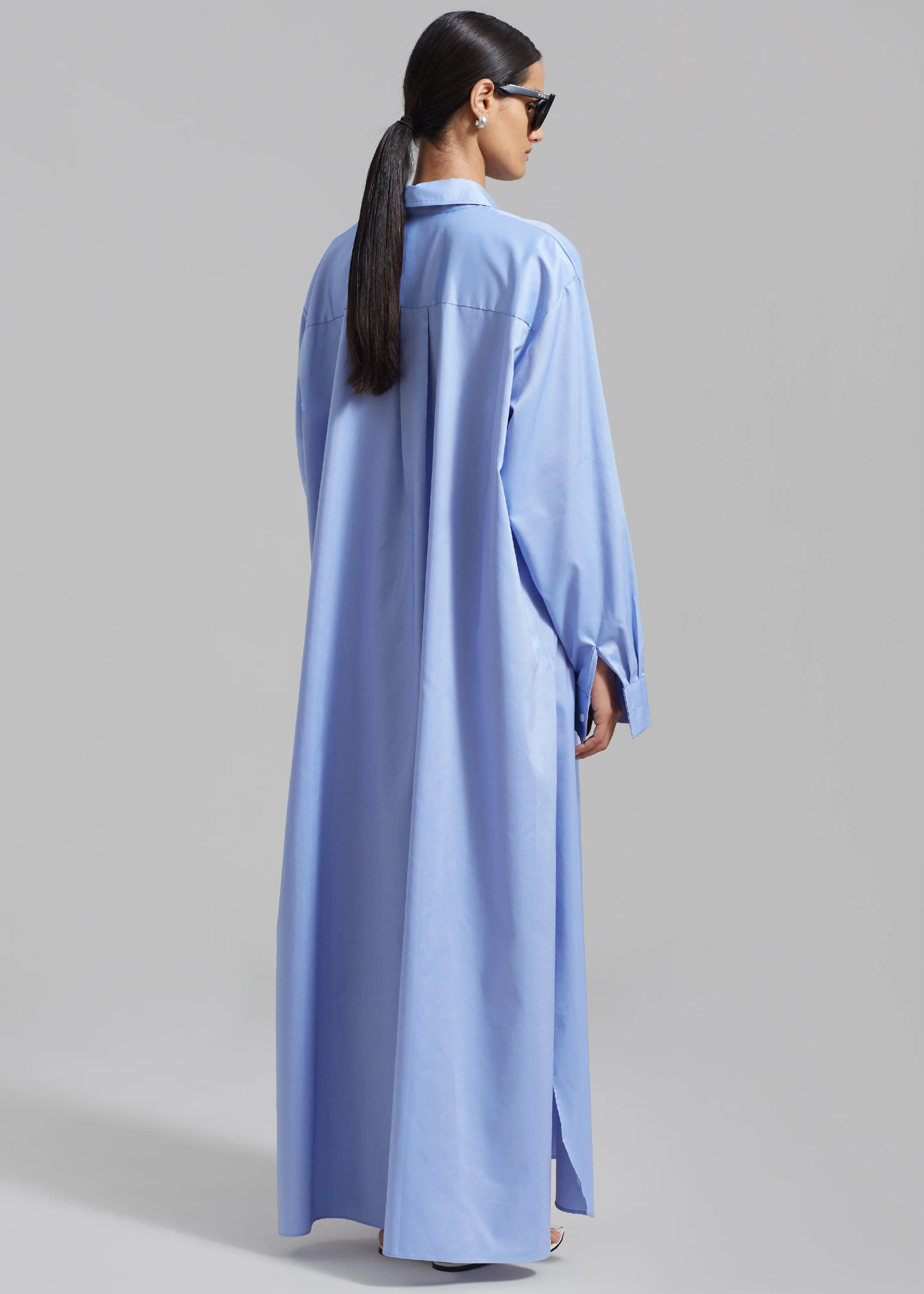 Avery Shirt Dress - Blue - Image 7