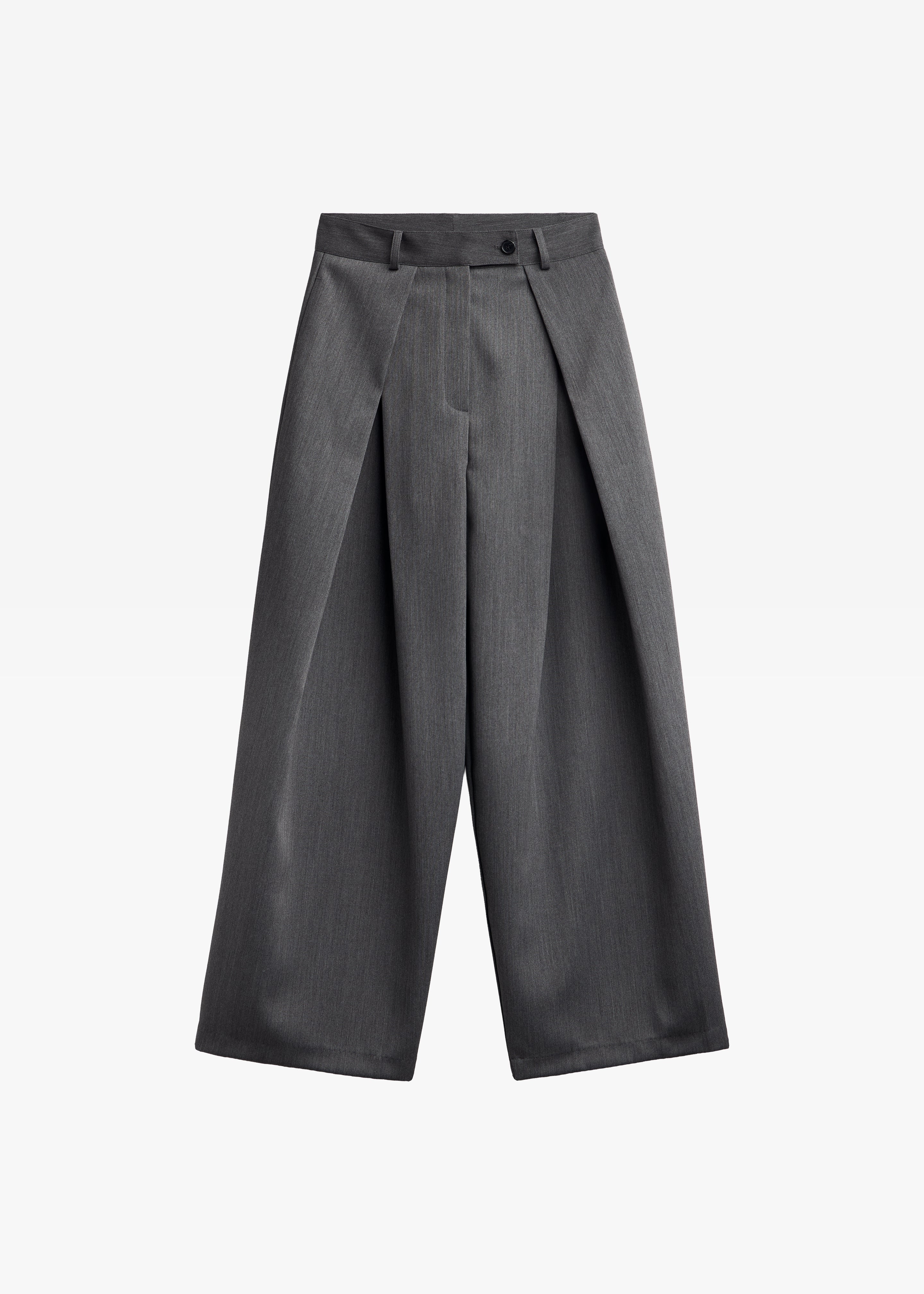 Avray Pleated Trousers - Grey - Image 7