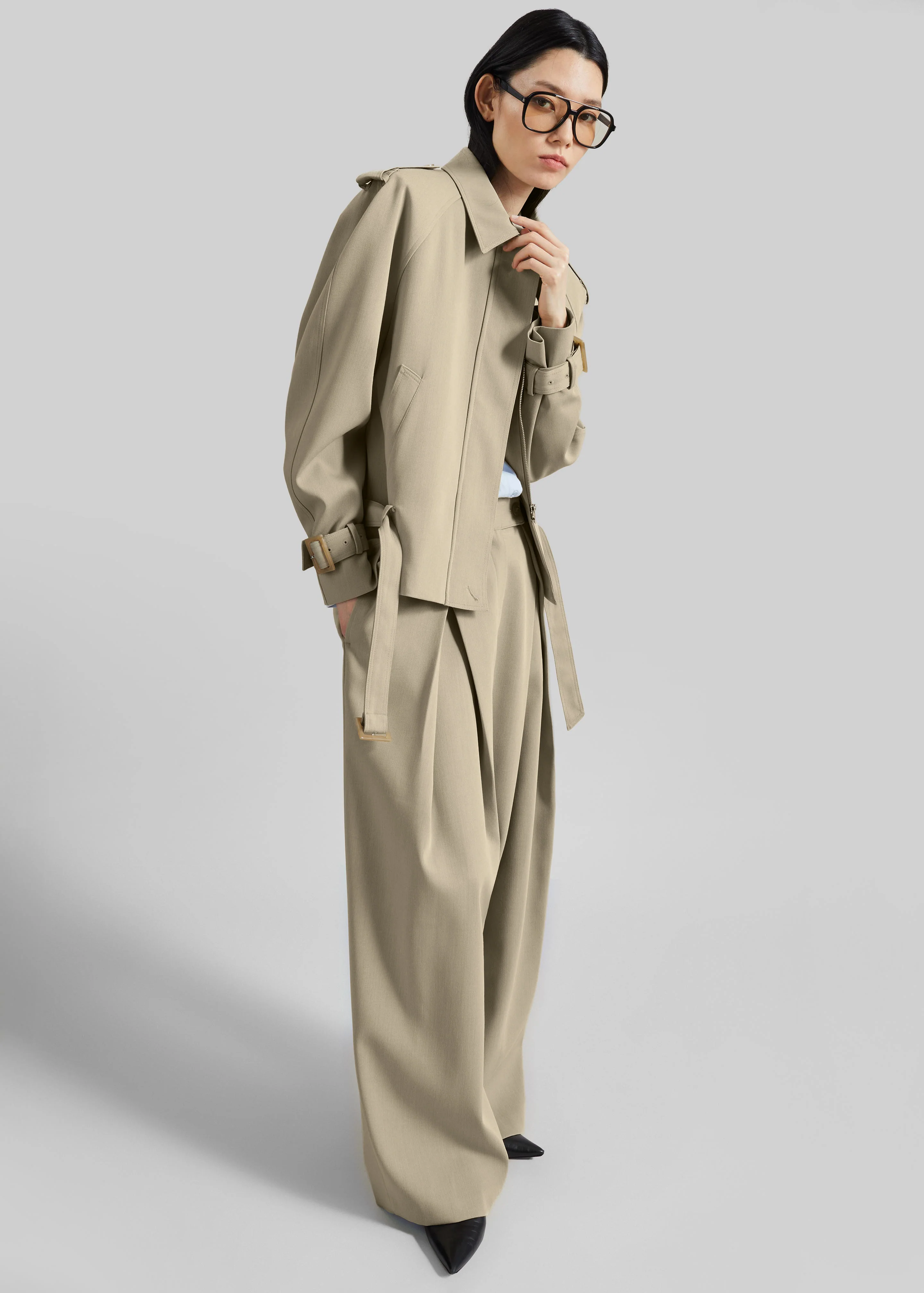 Avray Short Trench - Beige - Image 4