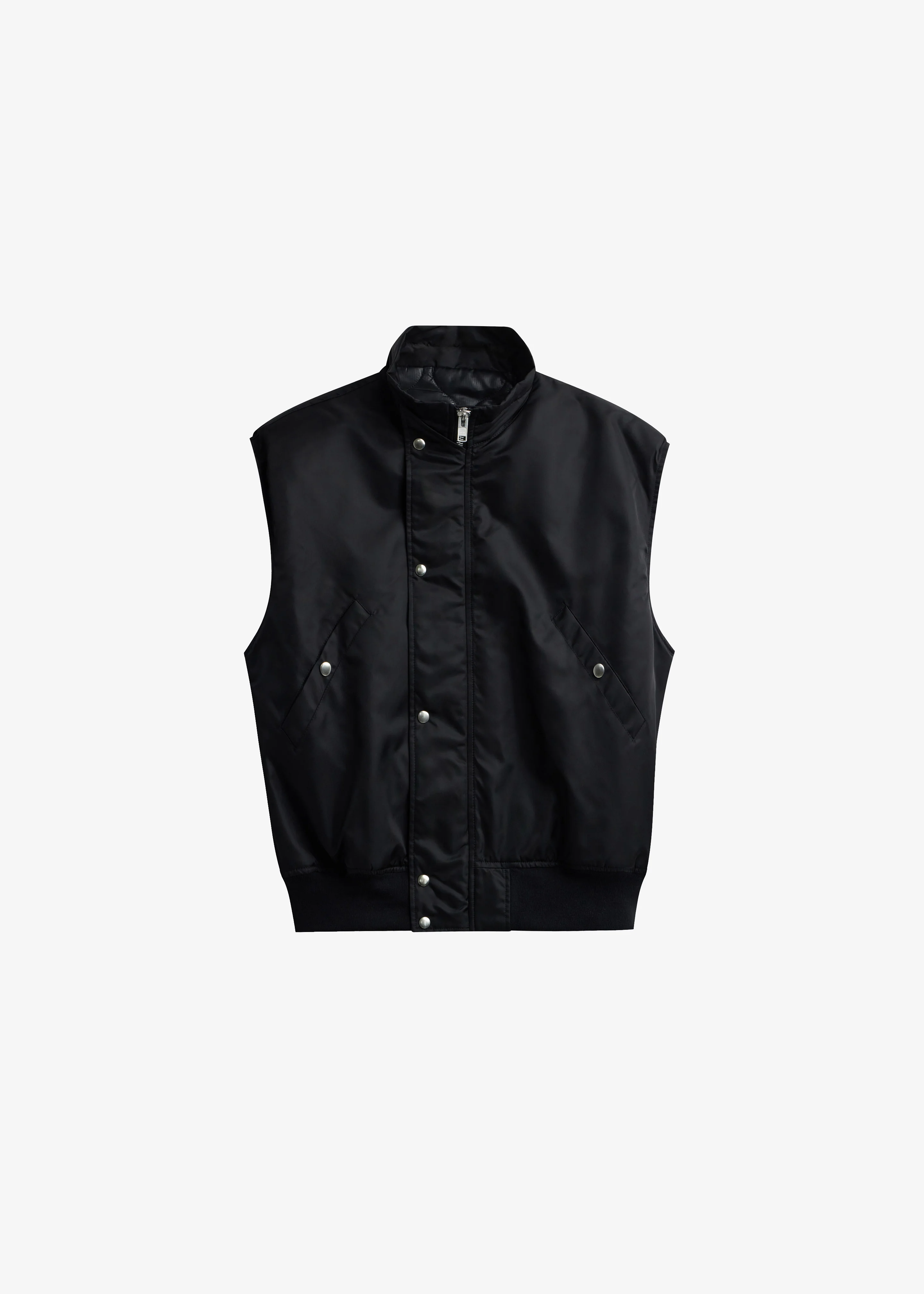 Aysen Sleeveless Bomber Jacket - Black - Image 8