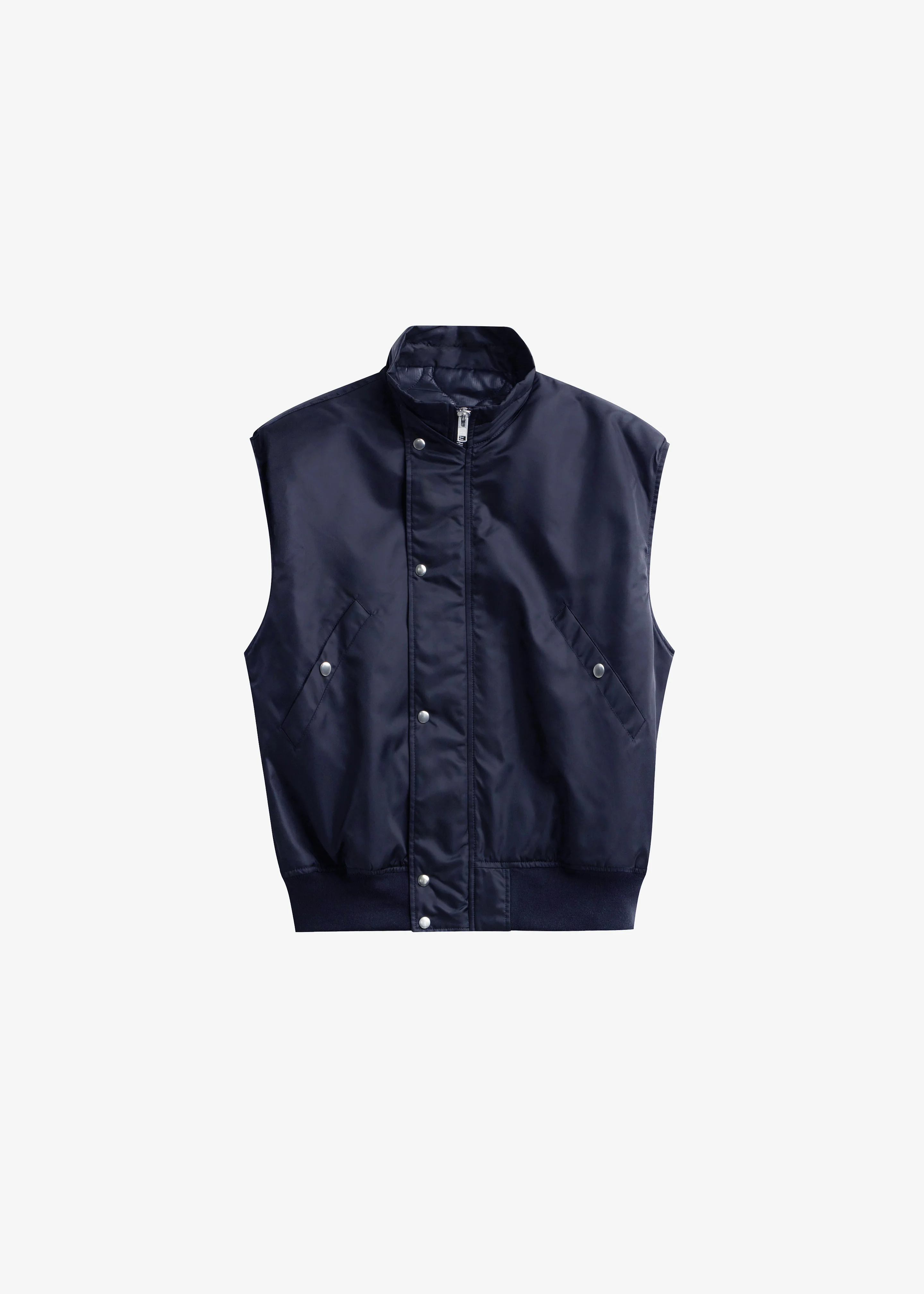 Aysen Sleeveless Bomber Jacket - Navy - Image 8