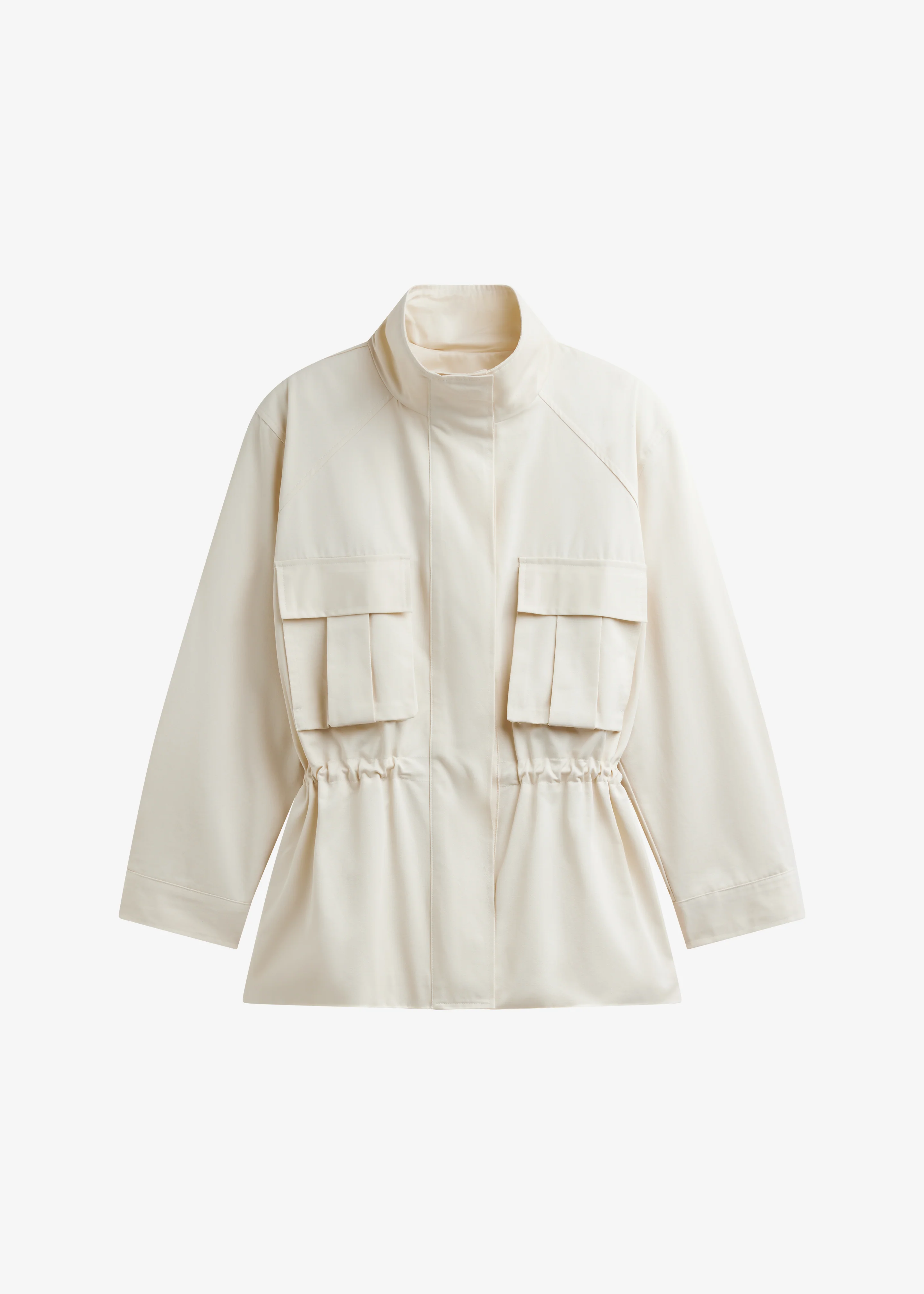 Bailly Padded Utility Jacket - Cream - Image 11