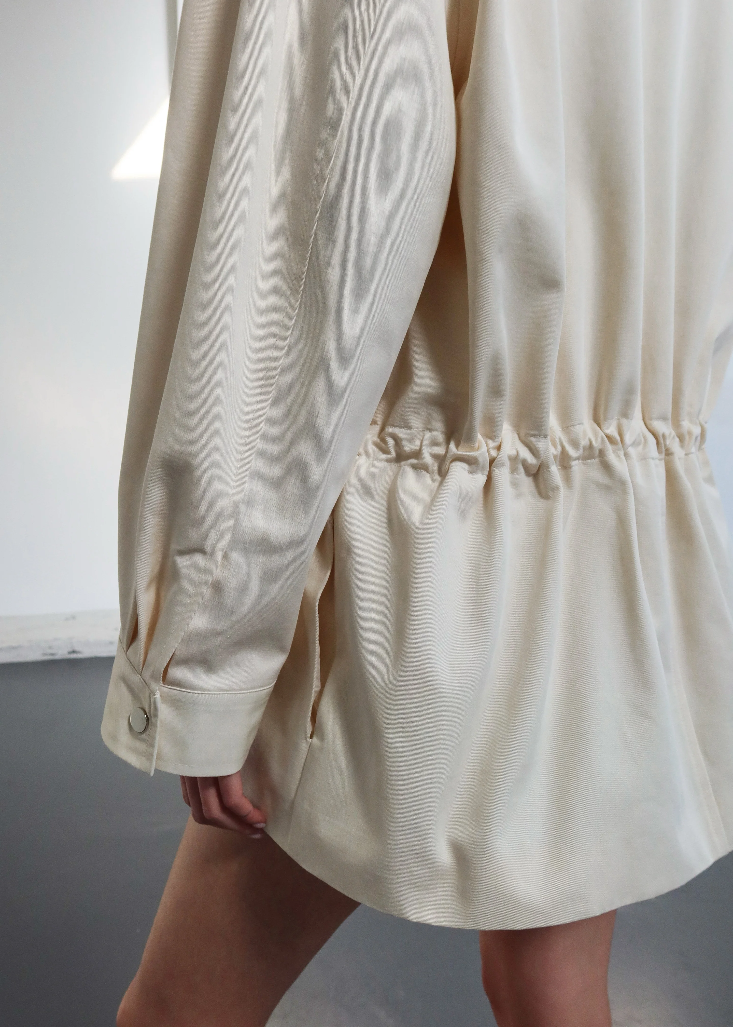 Bailly Padded Utility Jacket - Cream - Image 7