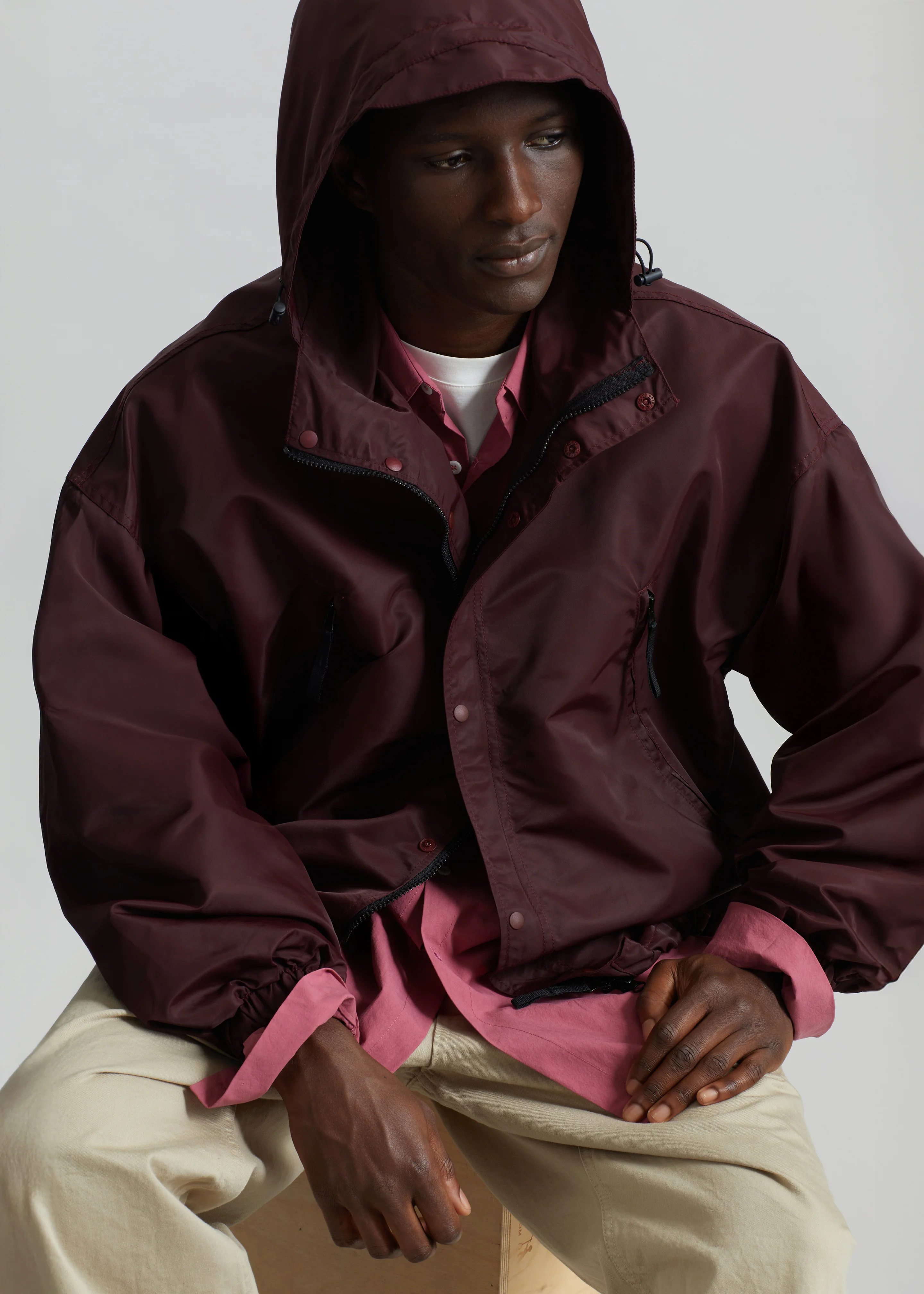 Banbury Windbreaker Jacket - Burgundy - Image 6