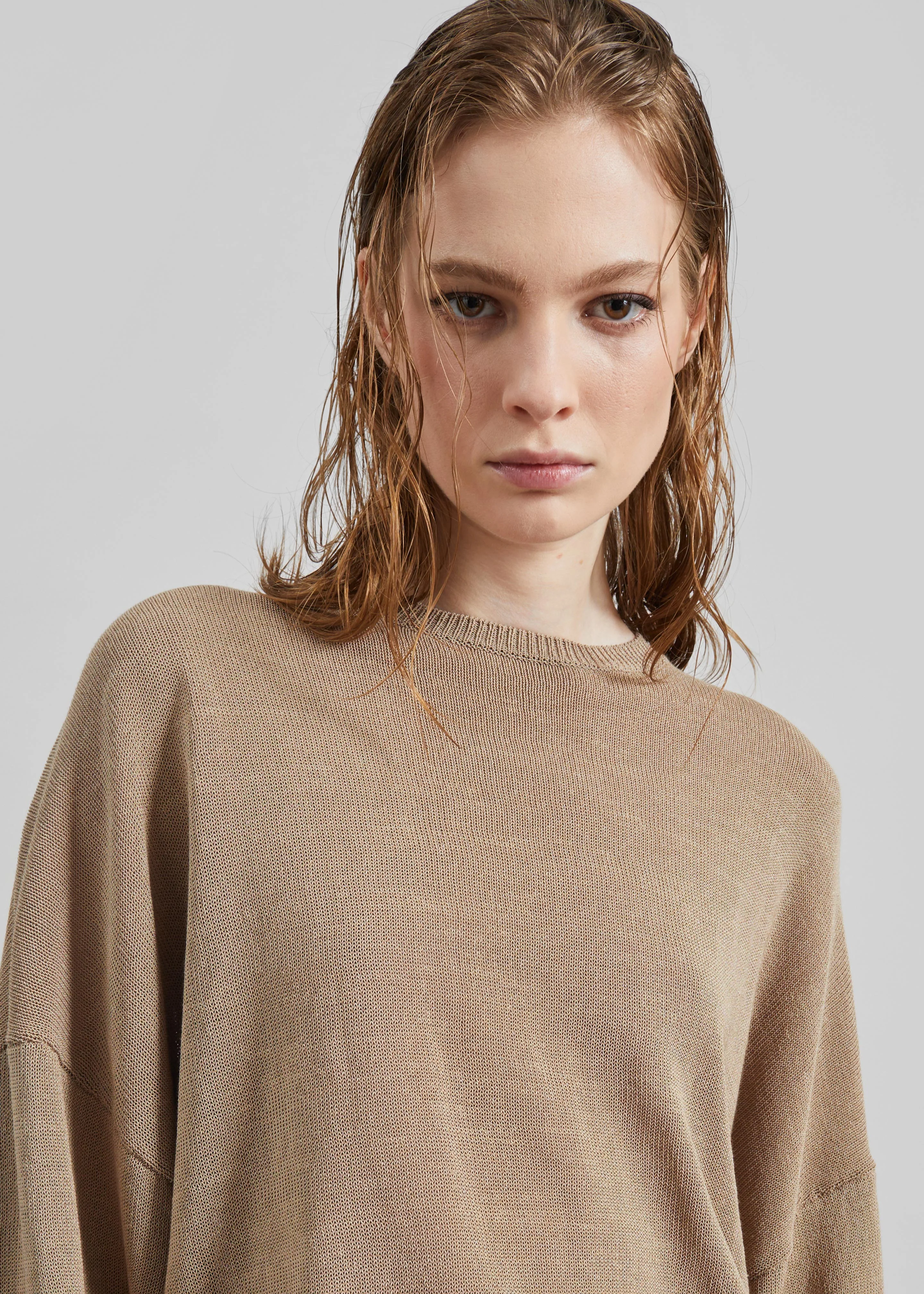 Basel Crew Neck Sweater - Beige - Image 5