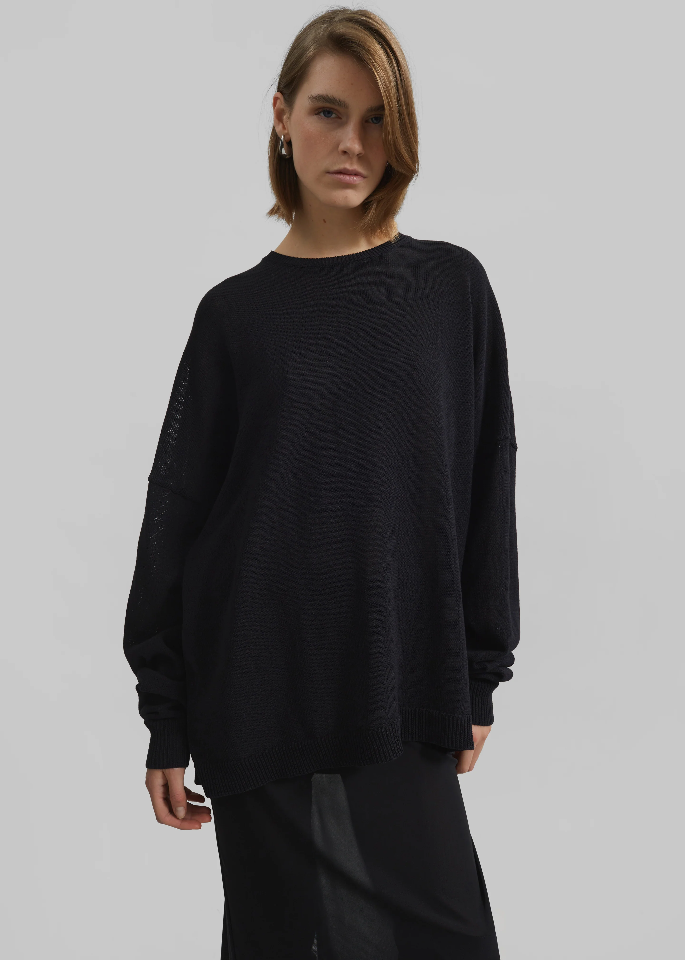 Basel Crew Neck Sweater - Black - Image 2