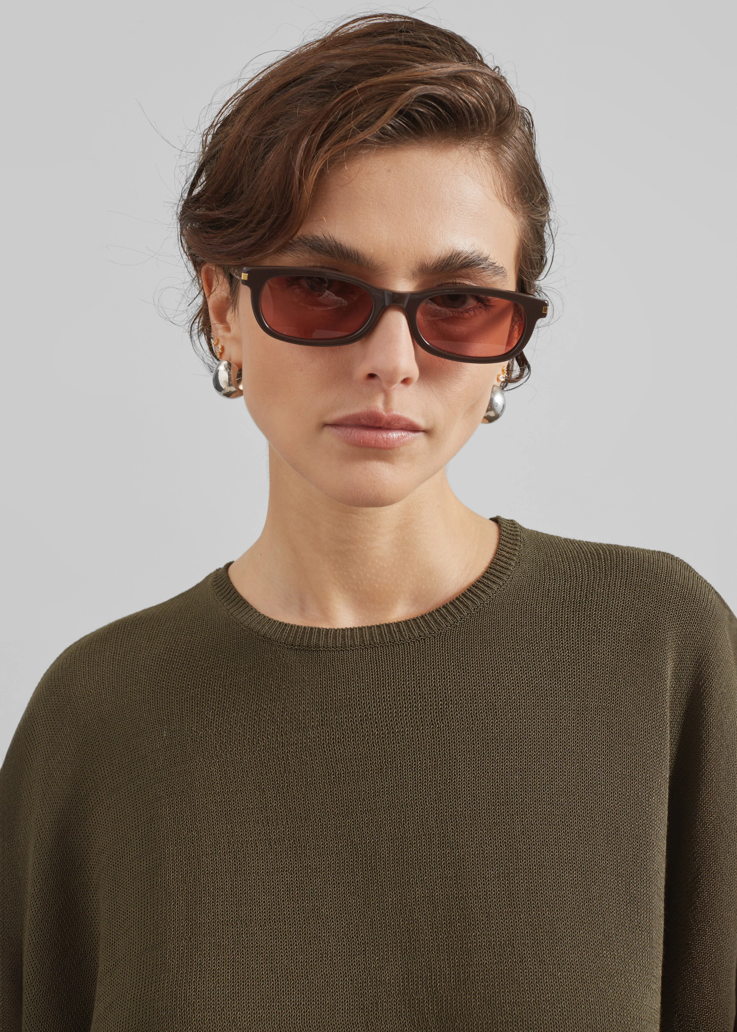 Basel Crew Neck Sweater - Khaki - Image 6