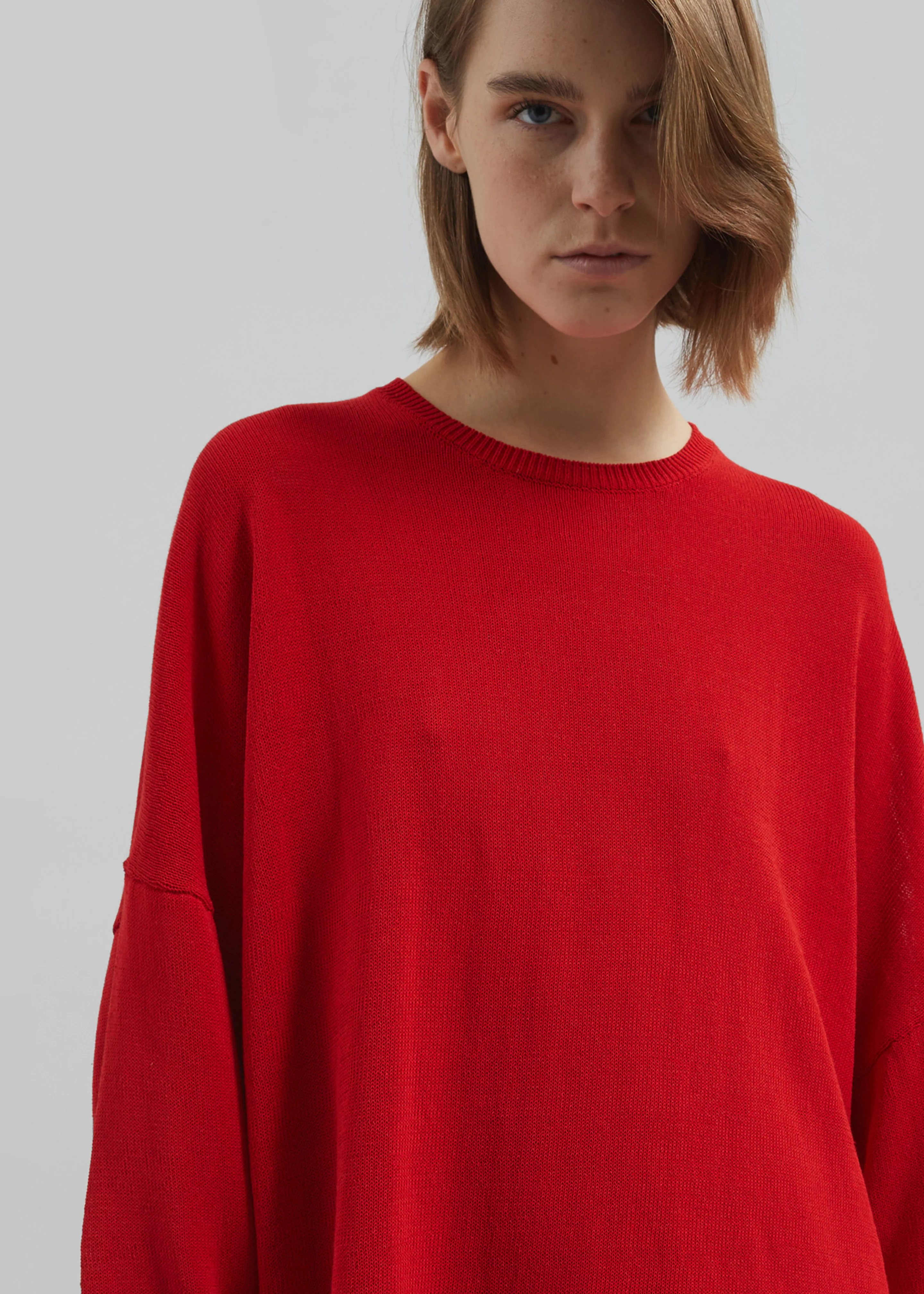 Basel Crew Neck Sweater - Red - Image 4