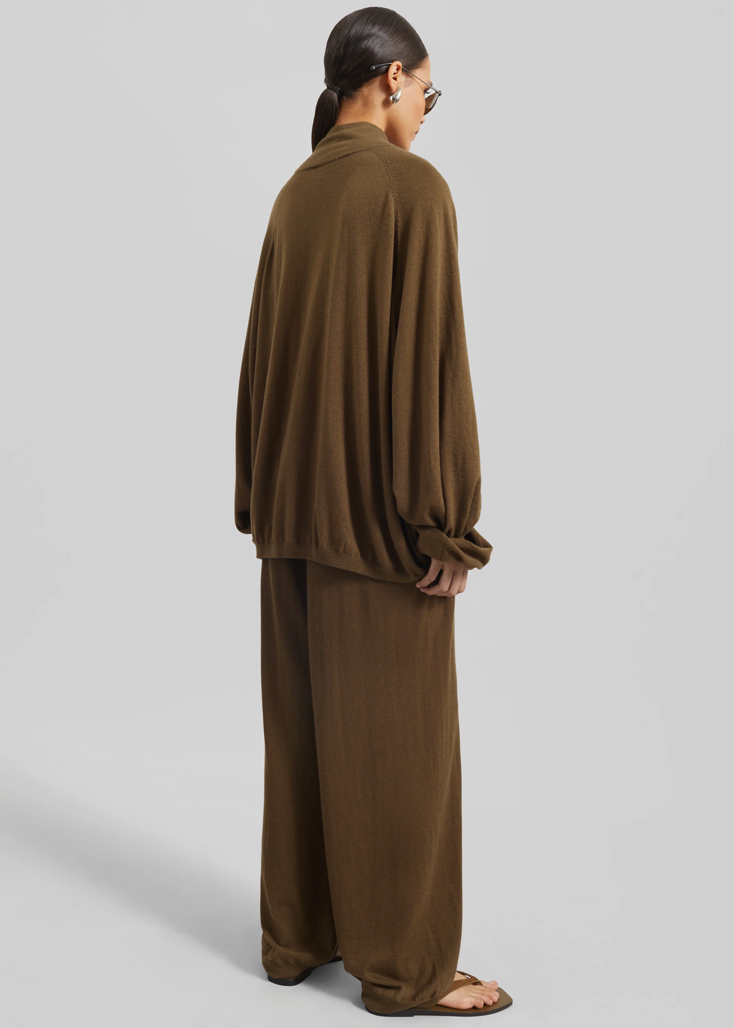 Baxe Knit Track Jacket - Dark Camel - Image 11