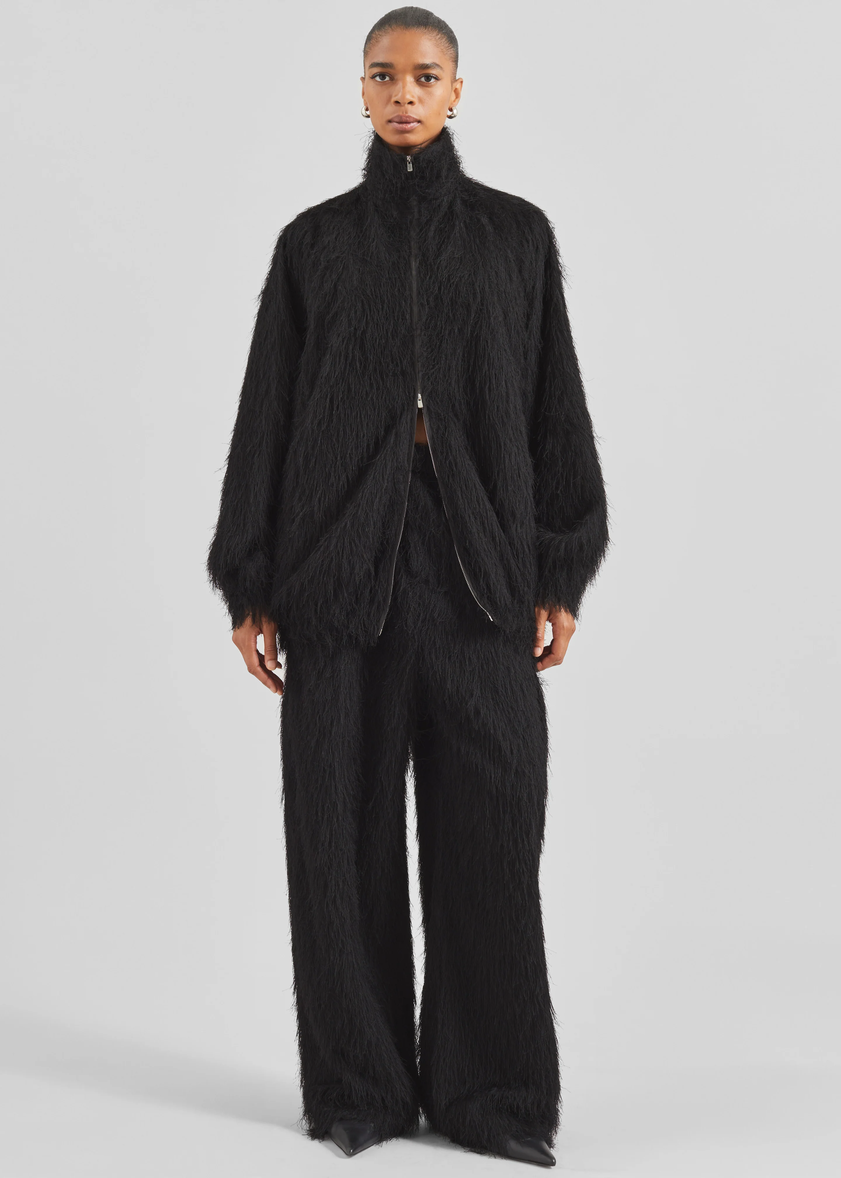Baxter Fringed Track Jacket - Black - Image 4