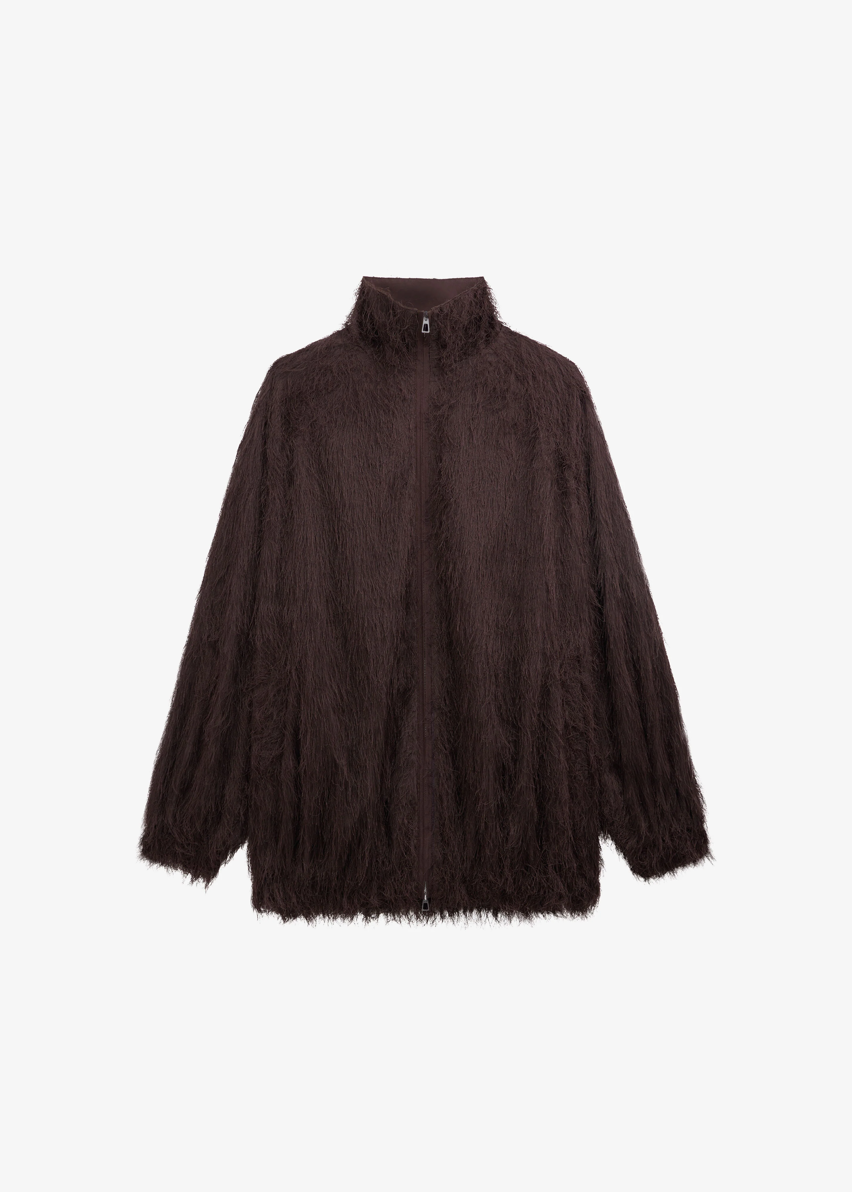 Baxter Fringed Track Jacket - Dark Brown - Image 8