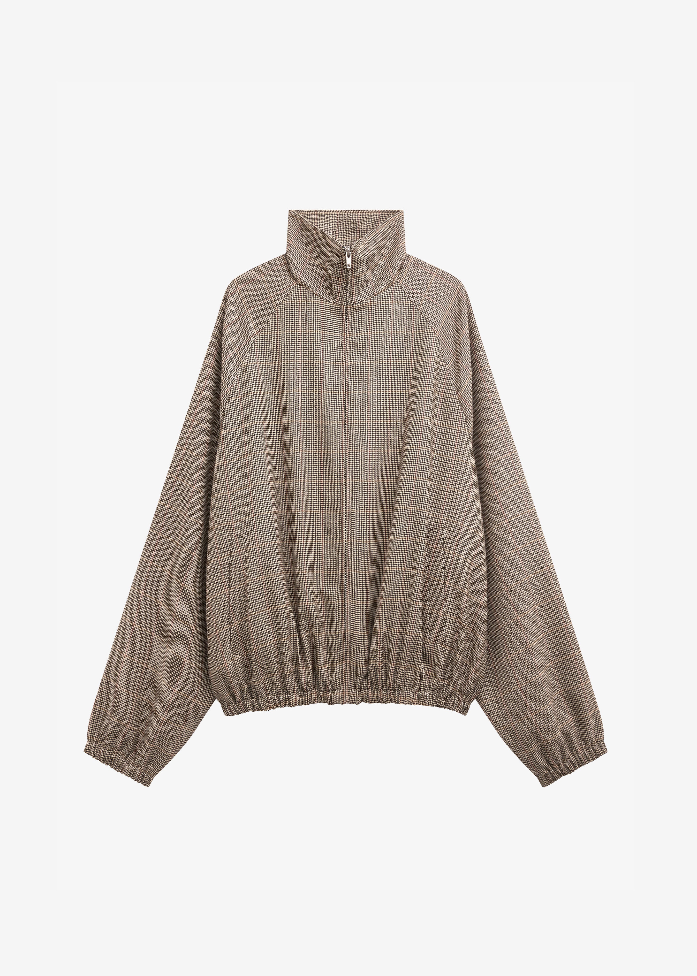 Baxter Houndstooth Track Jacket - Beige - Image 11