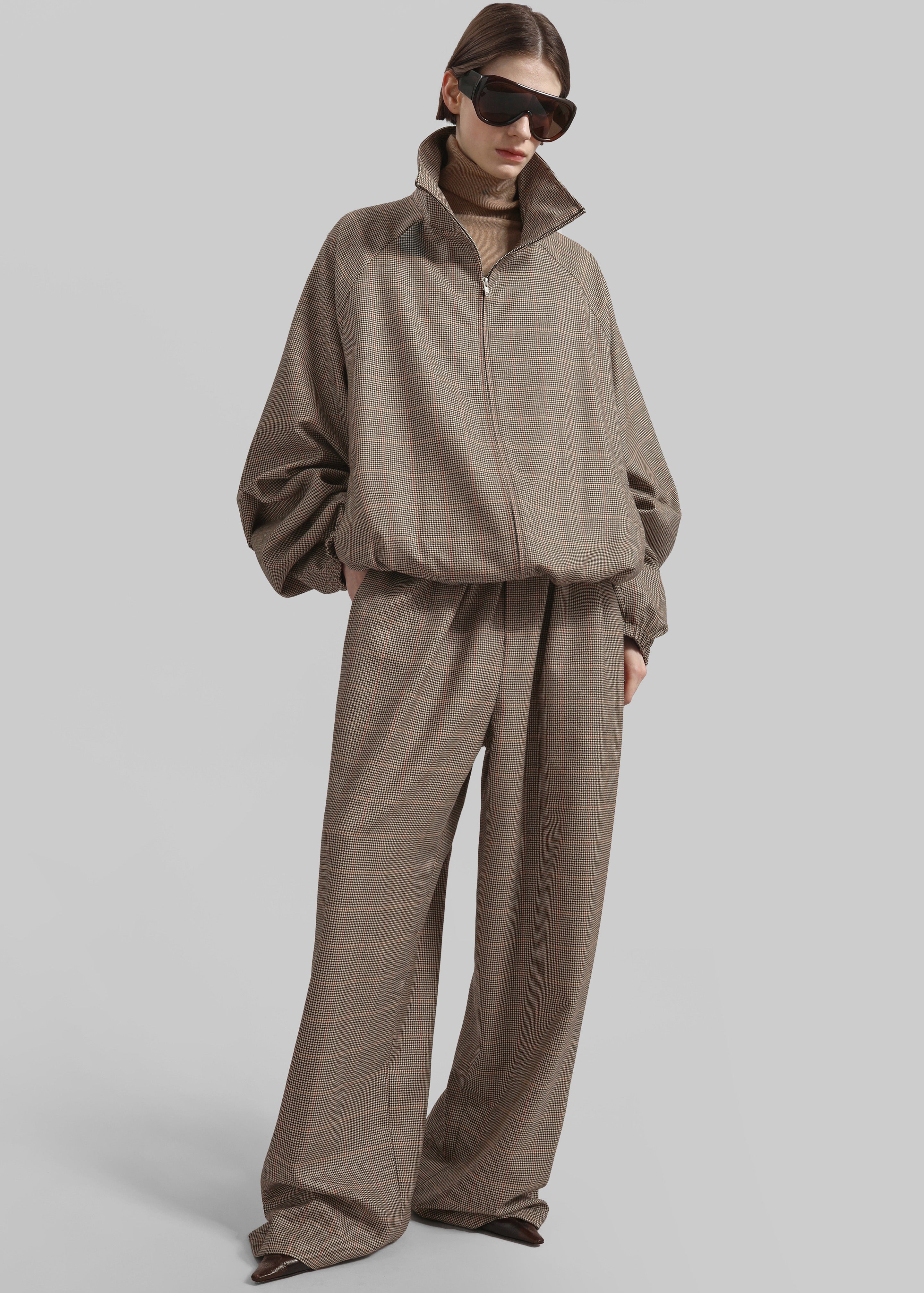 Baxter Houndstooth Track Jacket - Beige - Image 5