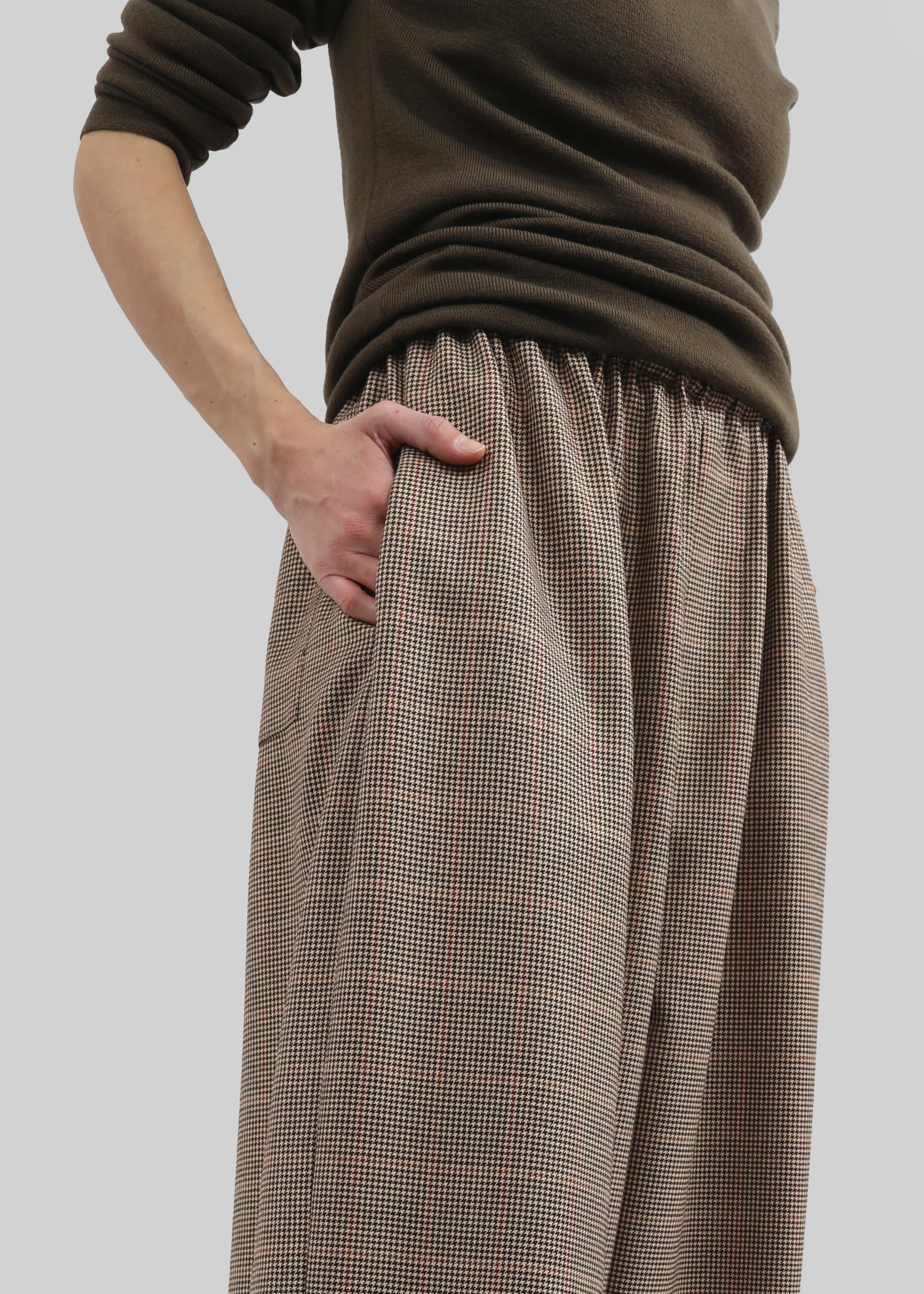 Baxter Houndstooth Track Pants - Beige - Image 3