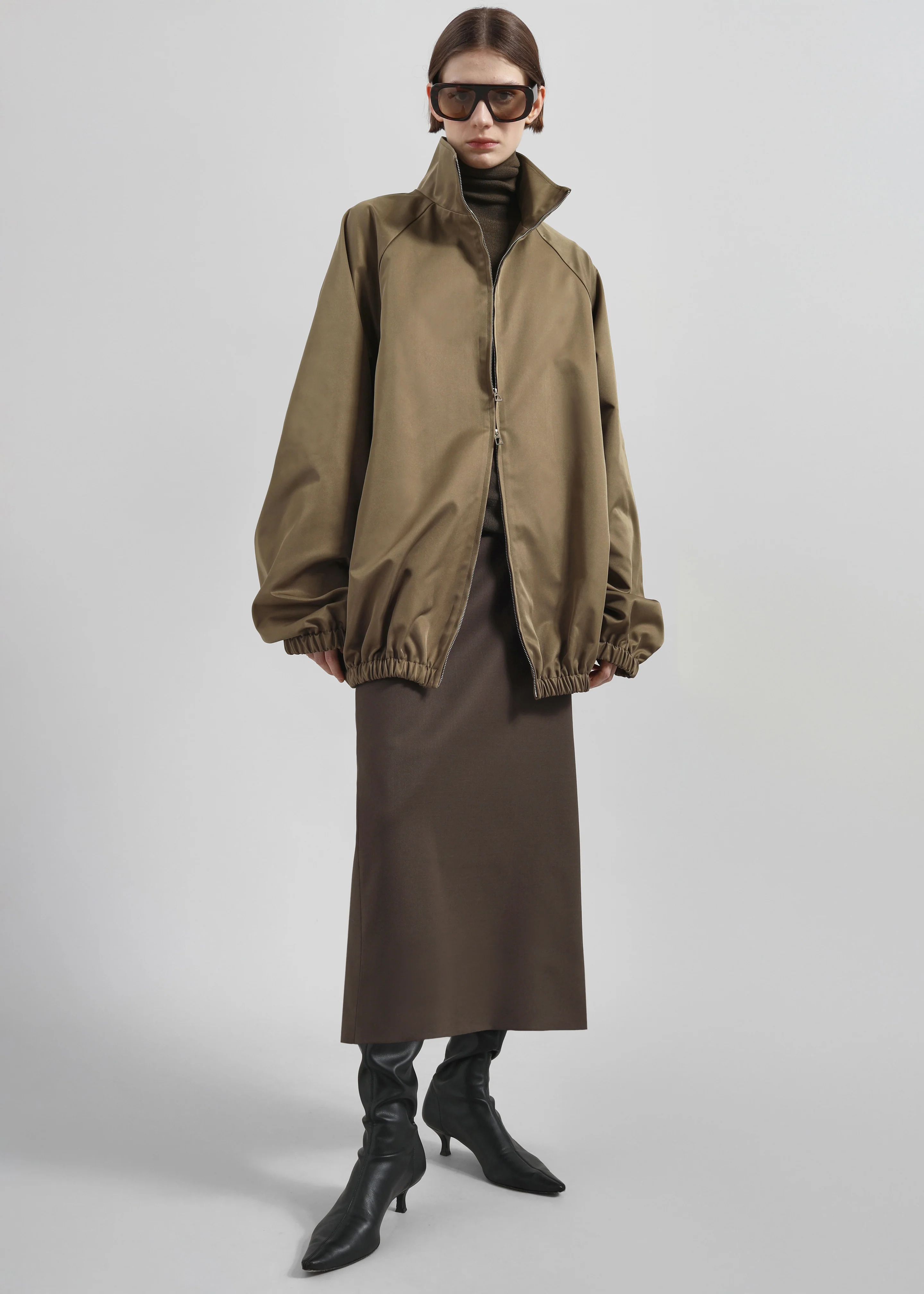 Baxter Lustrous Track Jacket - Moss Green - Image 4