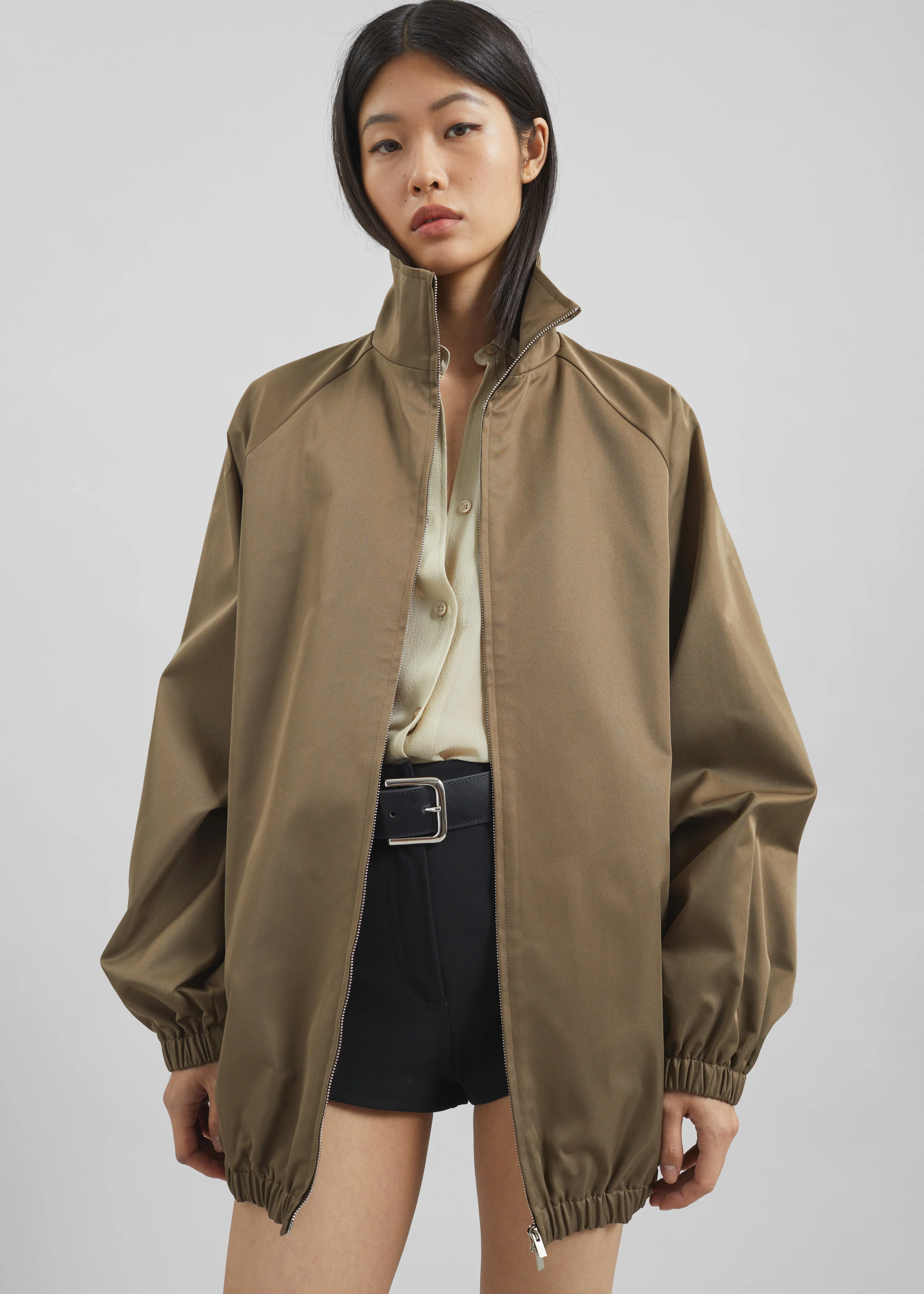 Baxter Lustrous Track Jacket - Moss Green - Image 5