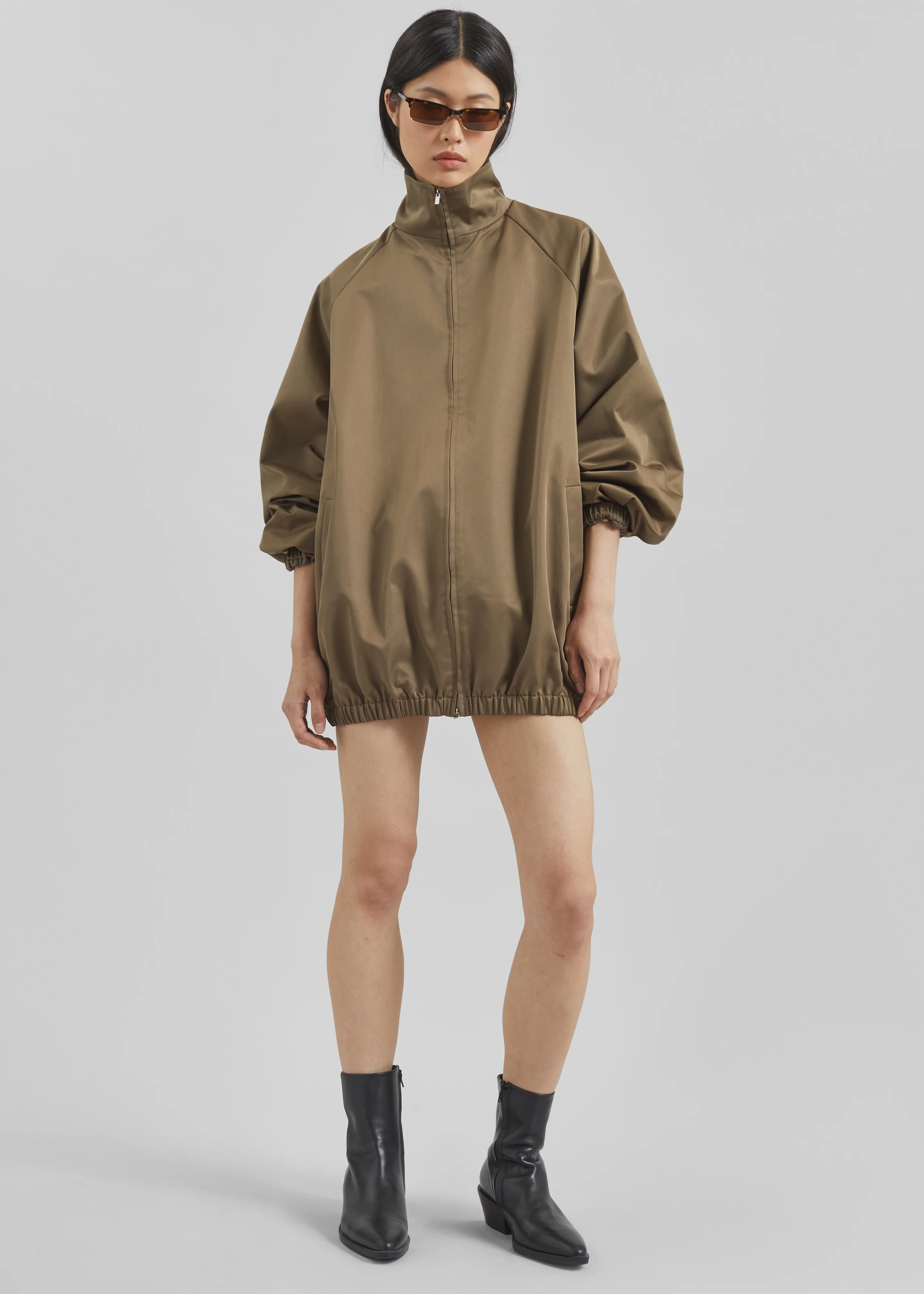 Baxter Lustrous Track Jacket - Moss Green - Image 6