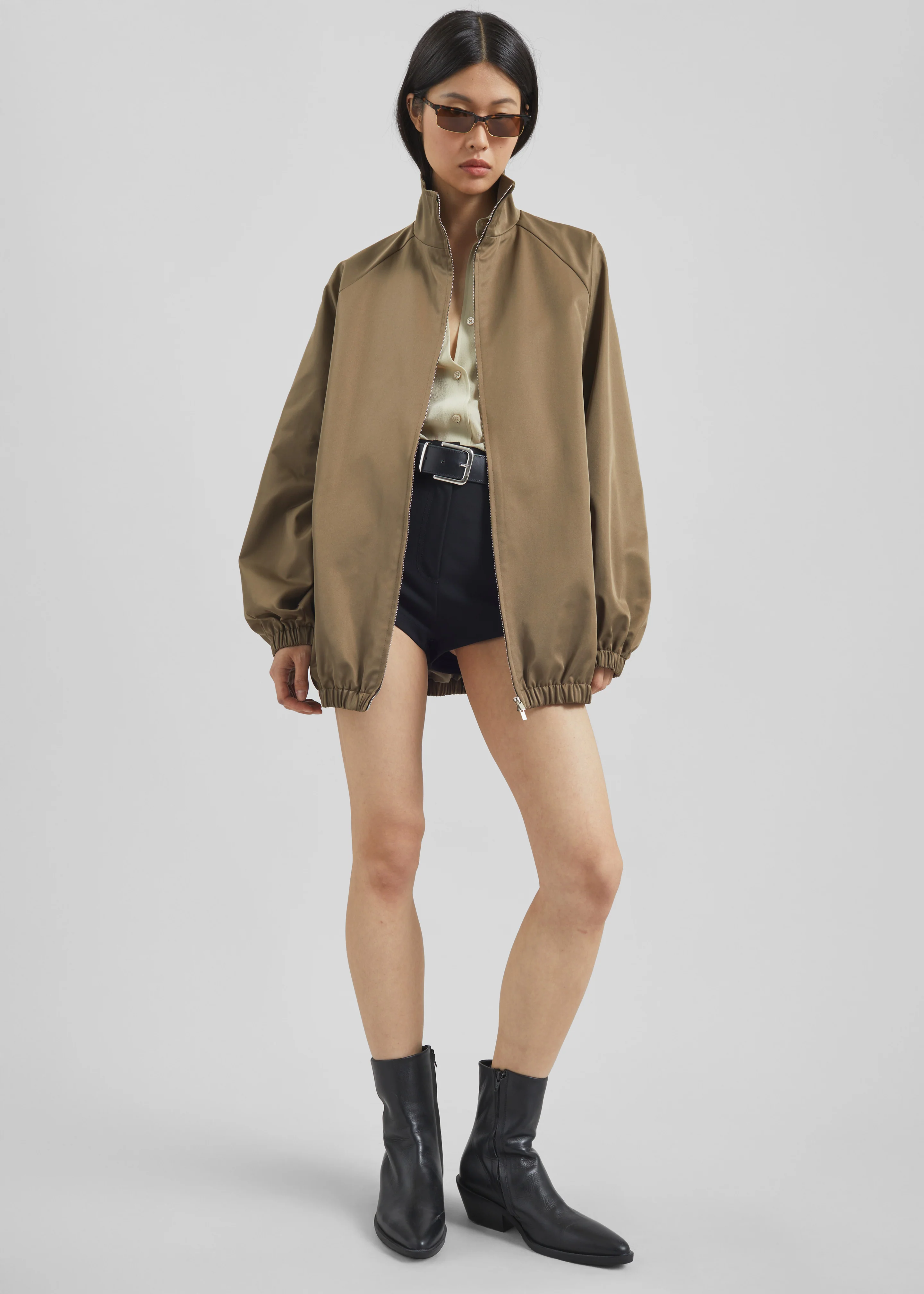 Baxter Lustrous Track Jacket - Moss Green - Image 8