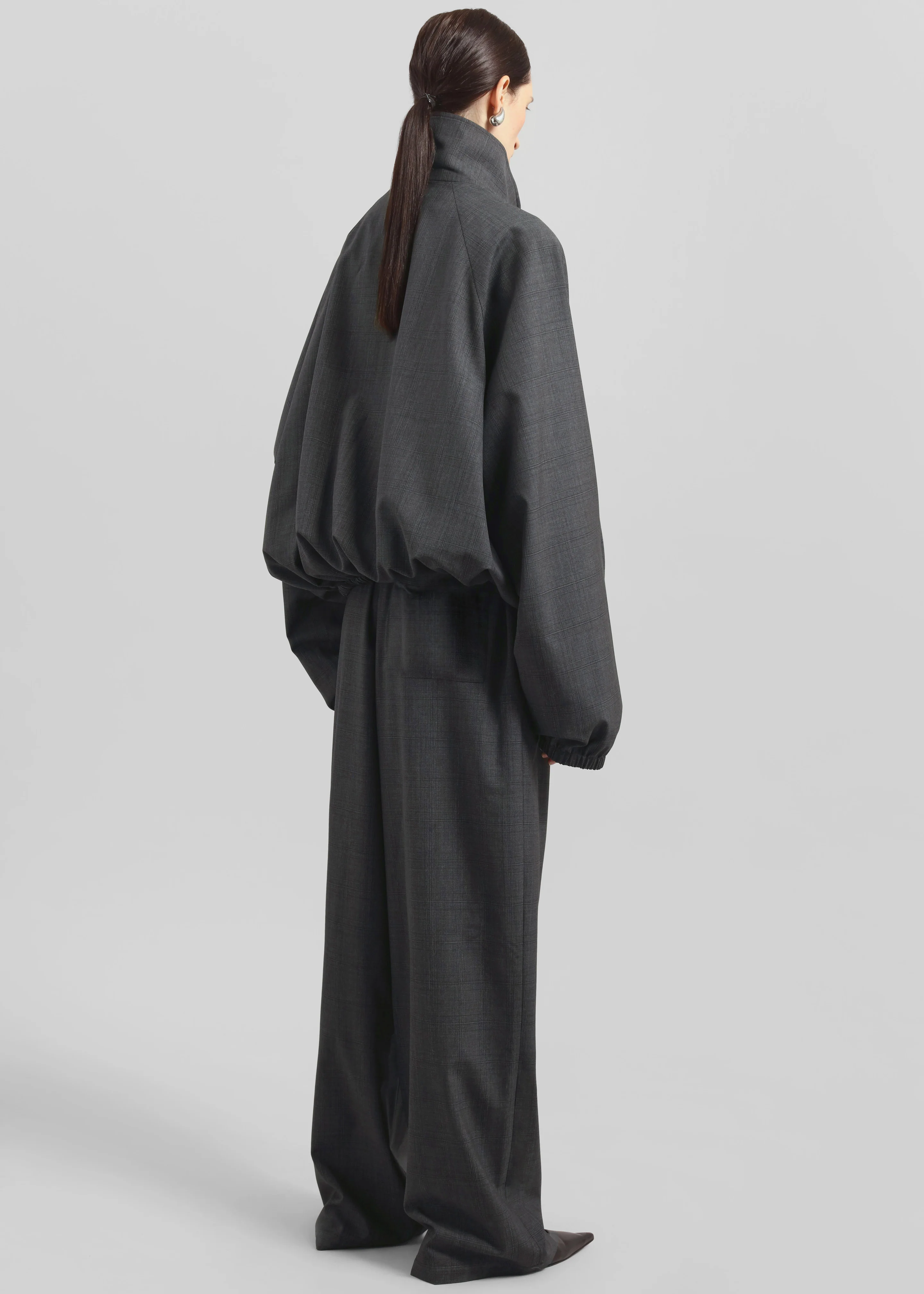 Baxter Plaid Track Pants - Dark Grey - Image 9