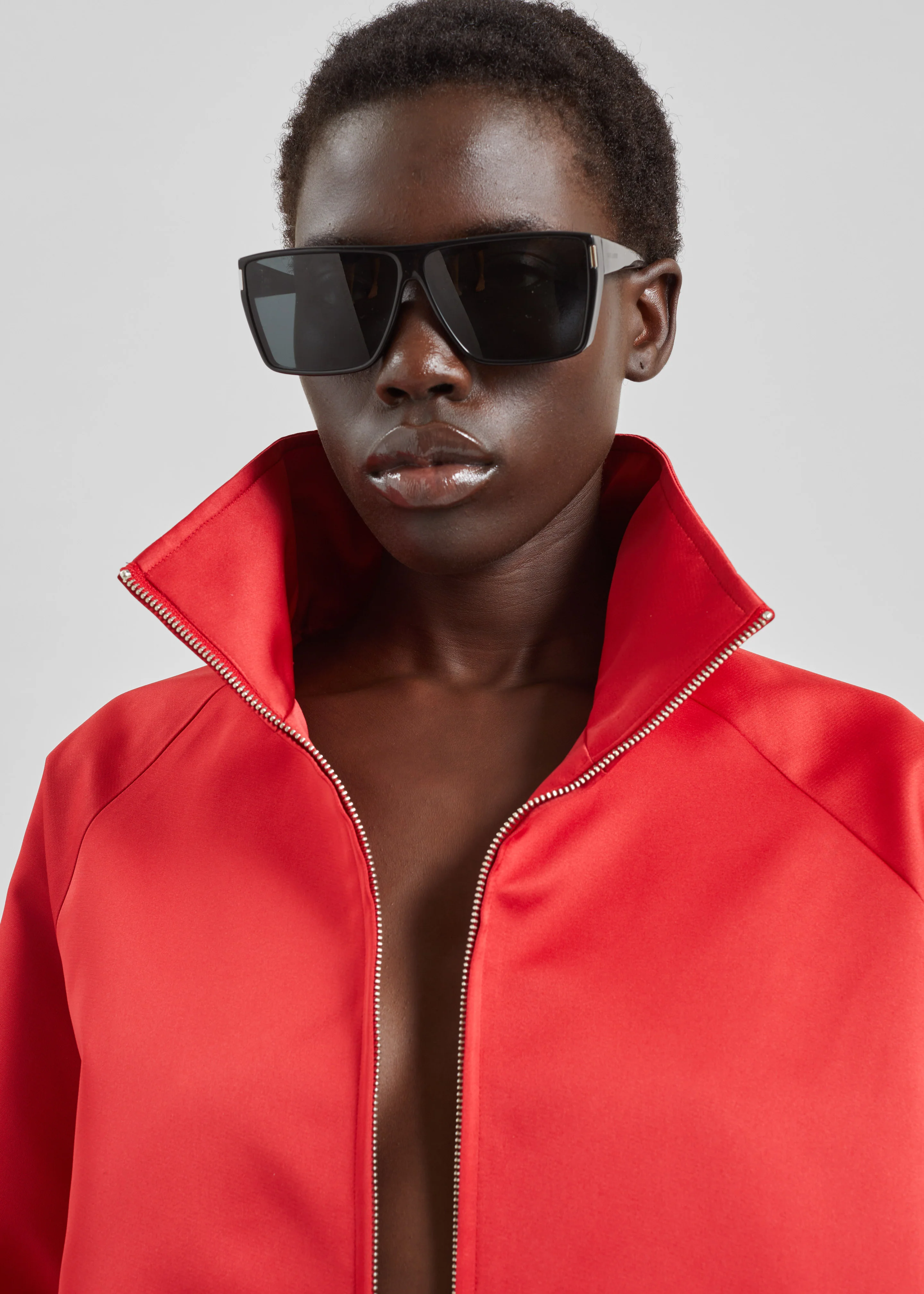 Baxter Satin Track Jacket - Red - Image 4