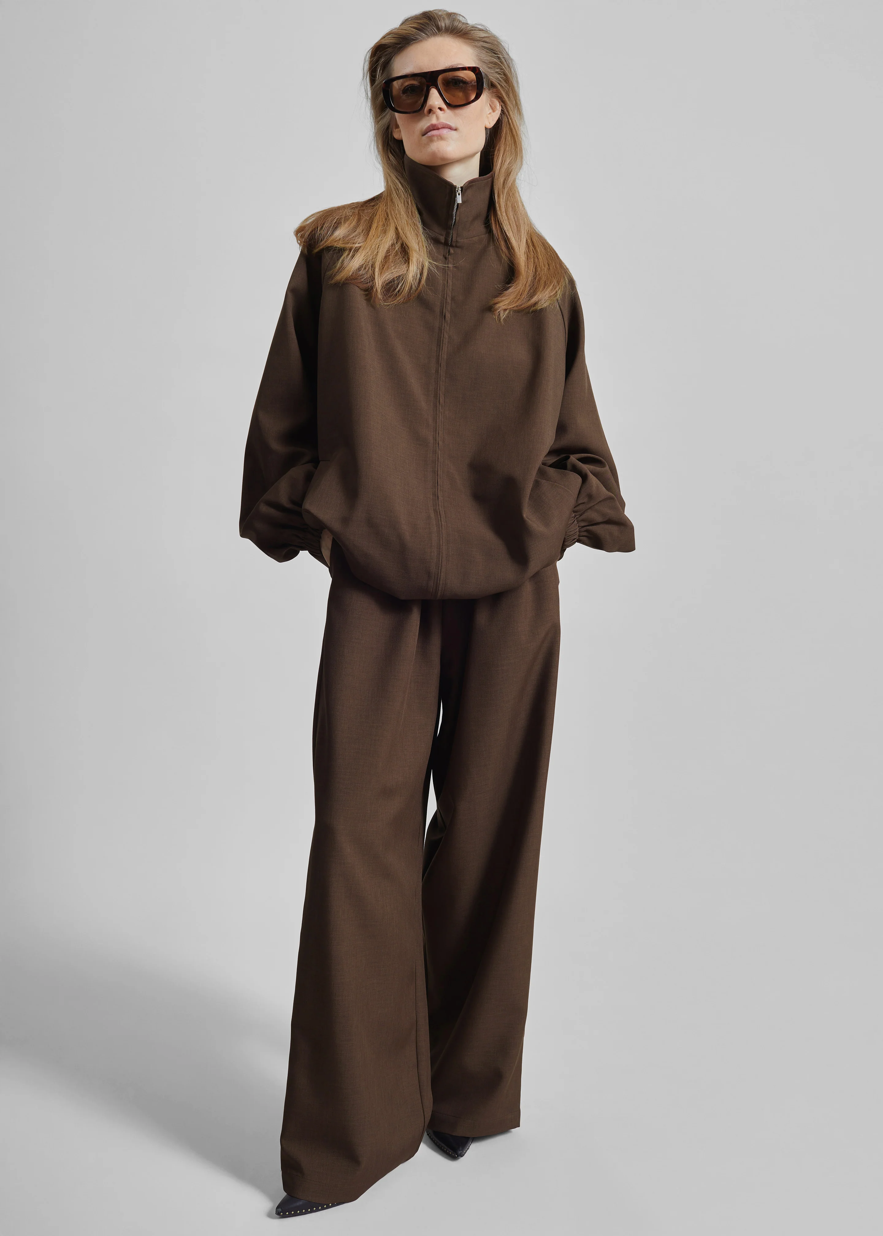 Baxter Track Jacket - Dark Brown - Image 8