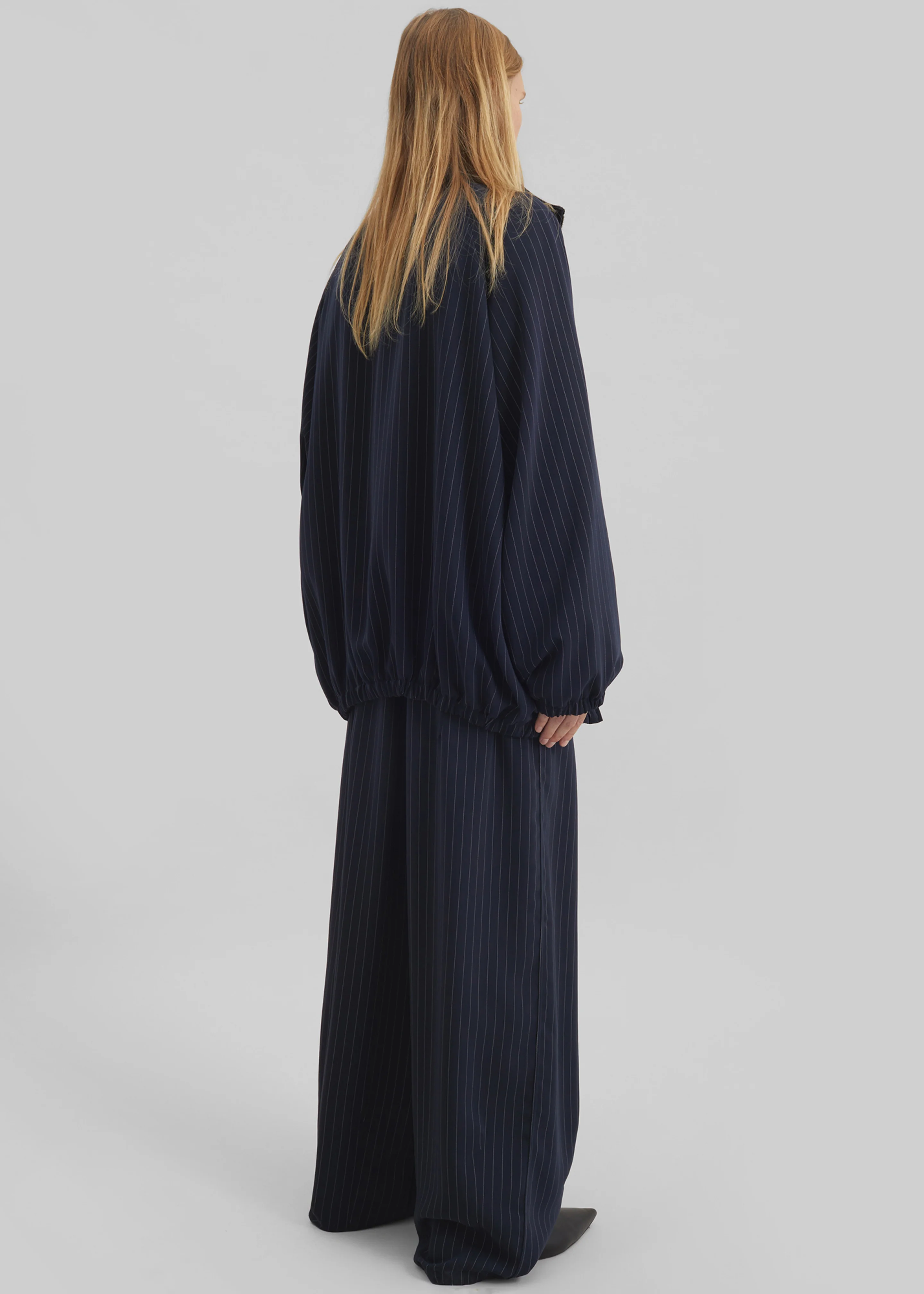Baxter Track Jacket - Navy/White Pinstripe - Image 9