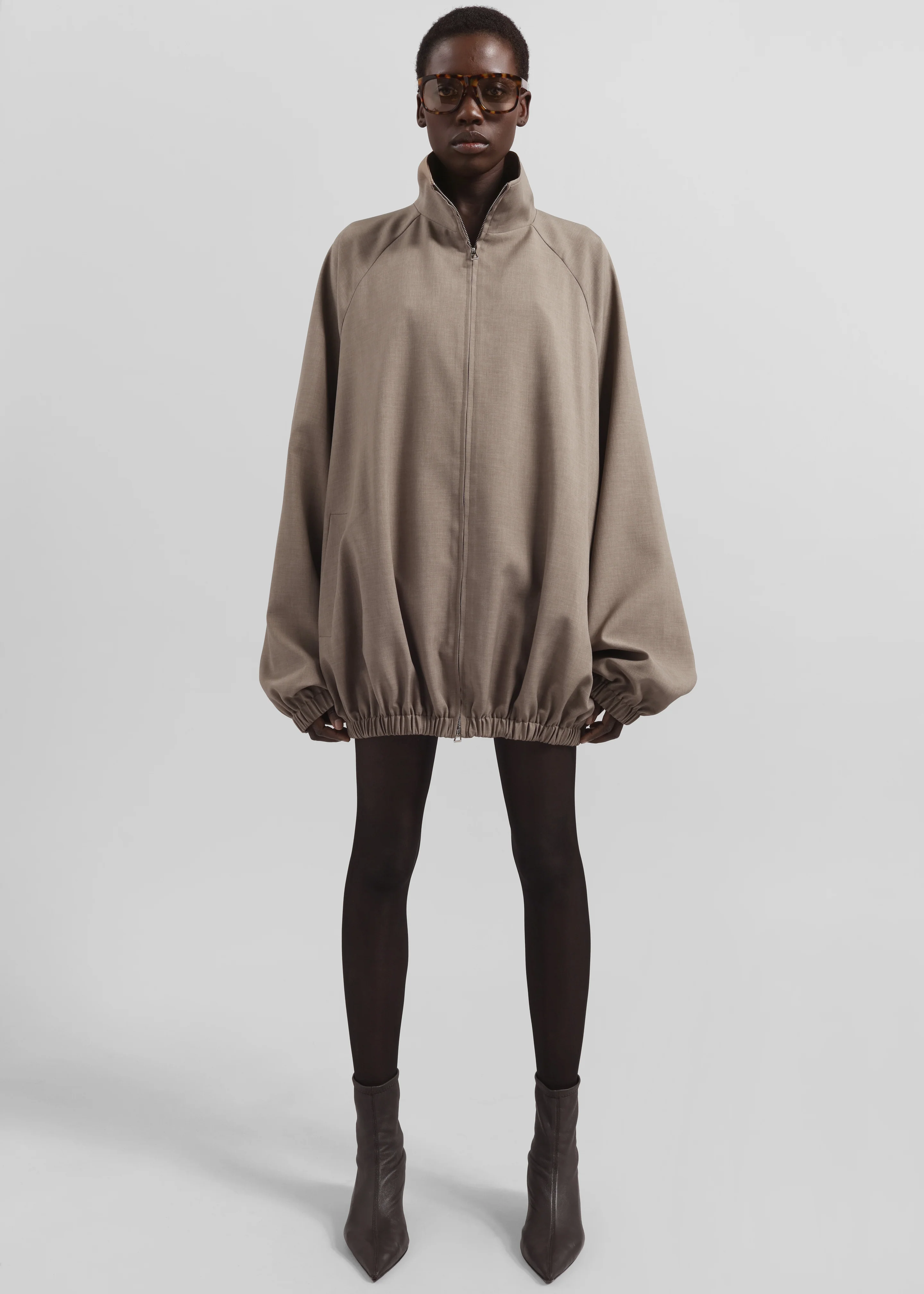 Baxter Track Jacket - Taupe - Image 2