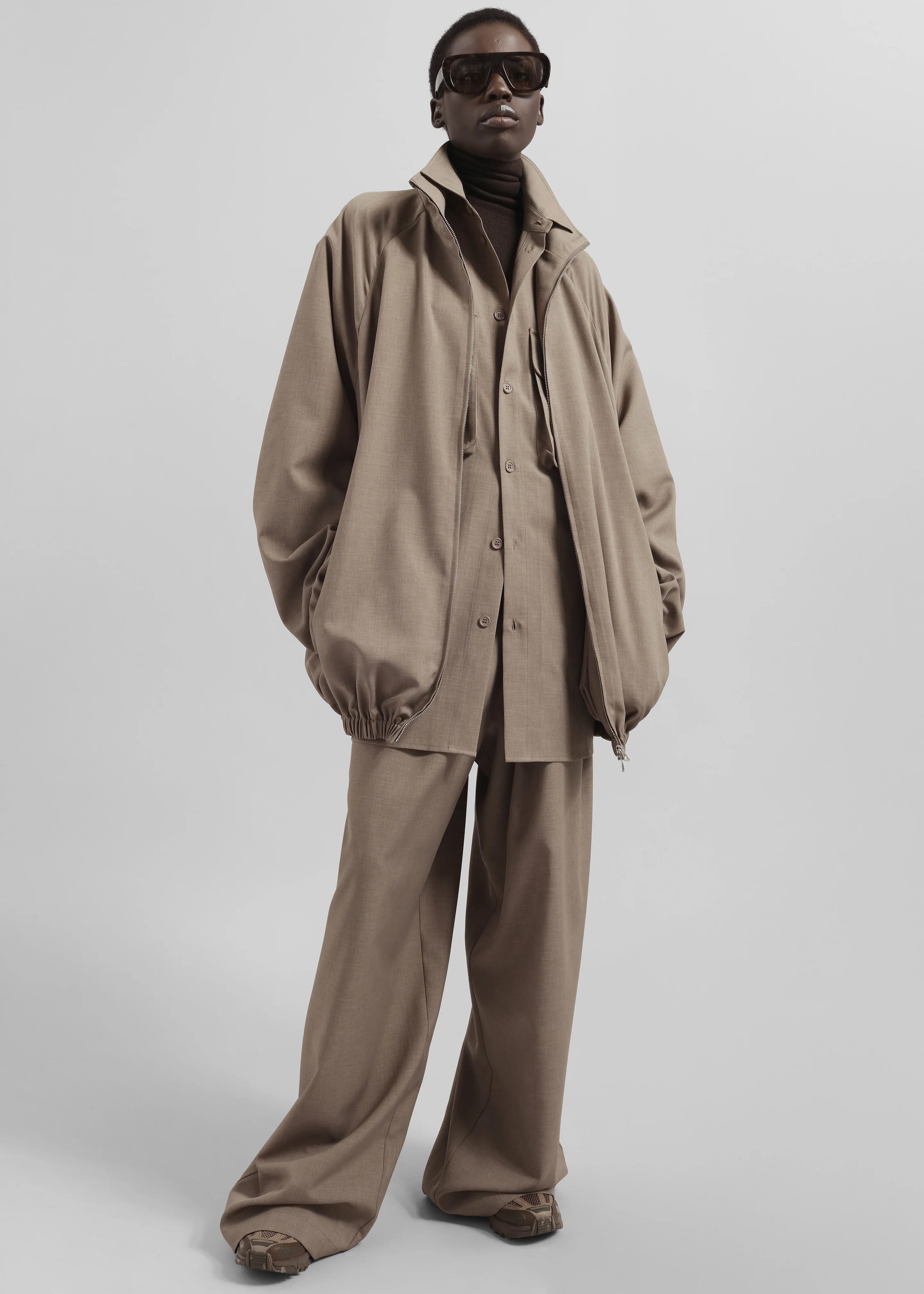 Baxter Track Jacket - Taupe - Image 4