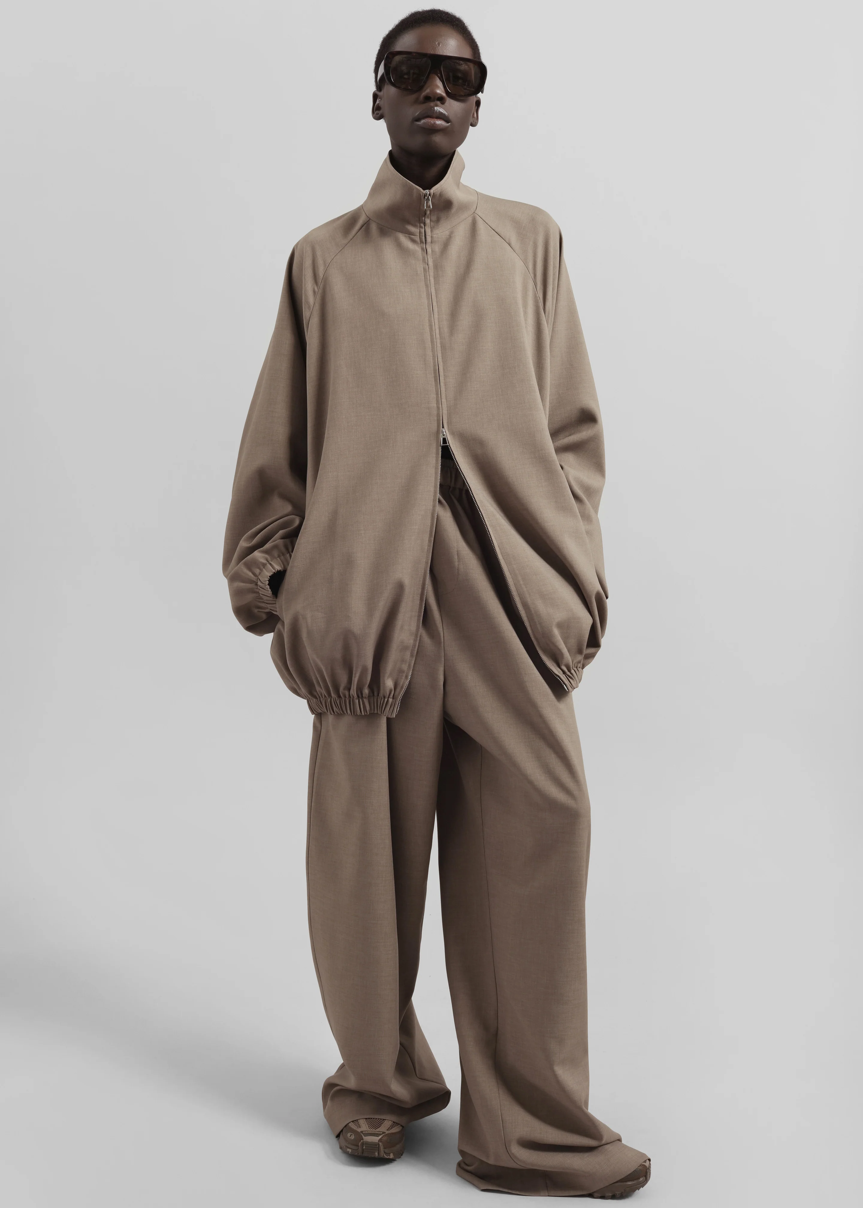 Baxter Track Jacket - Taupe - Image 6