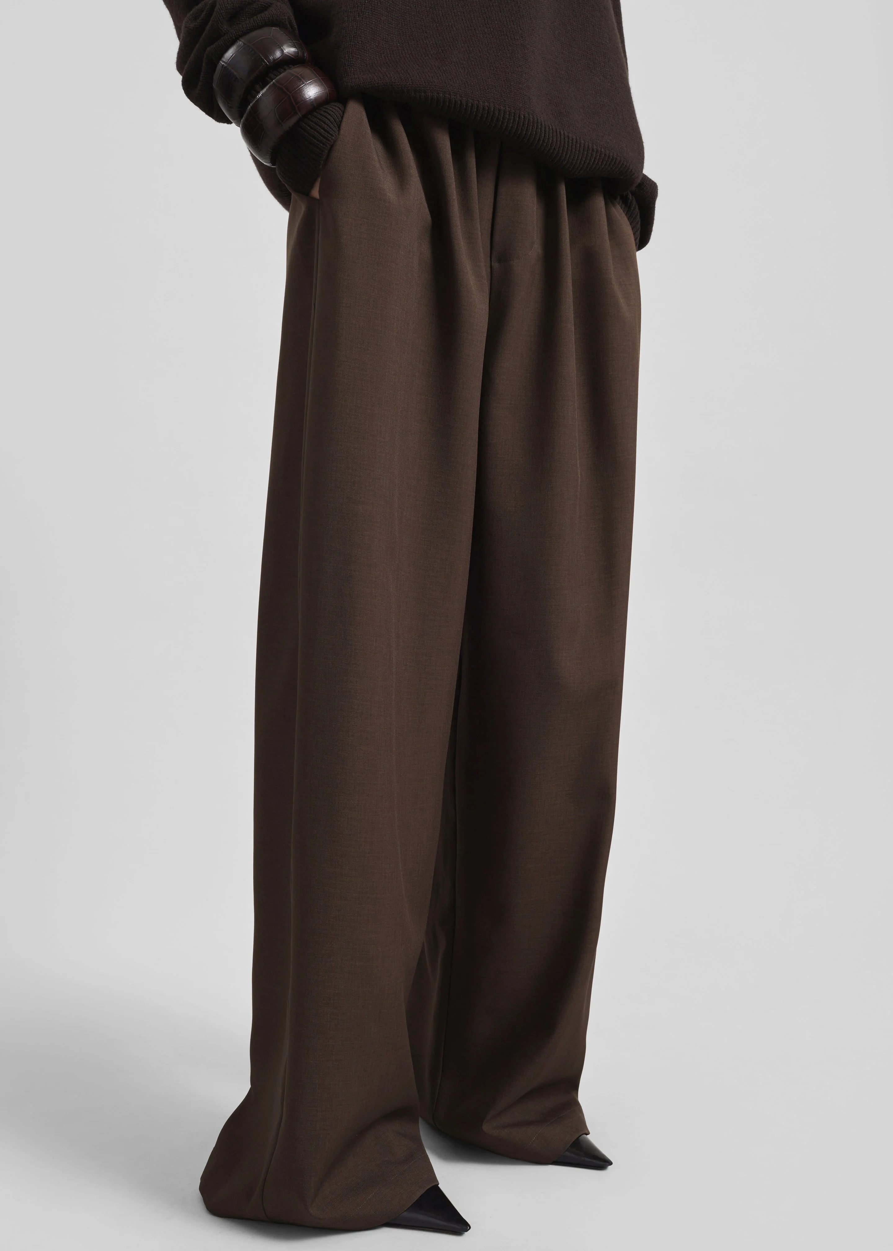 Baxter Track Pants - Dark Brown - Image 6