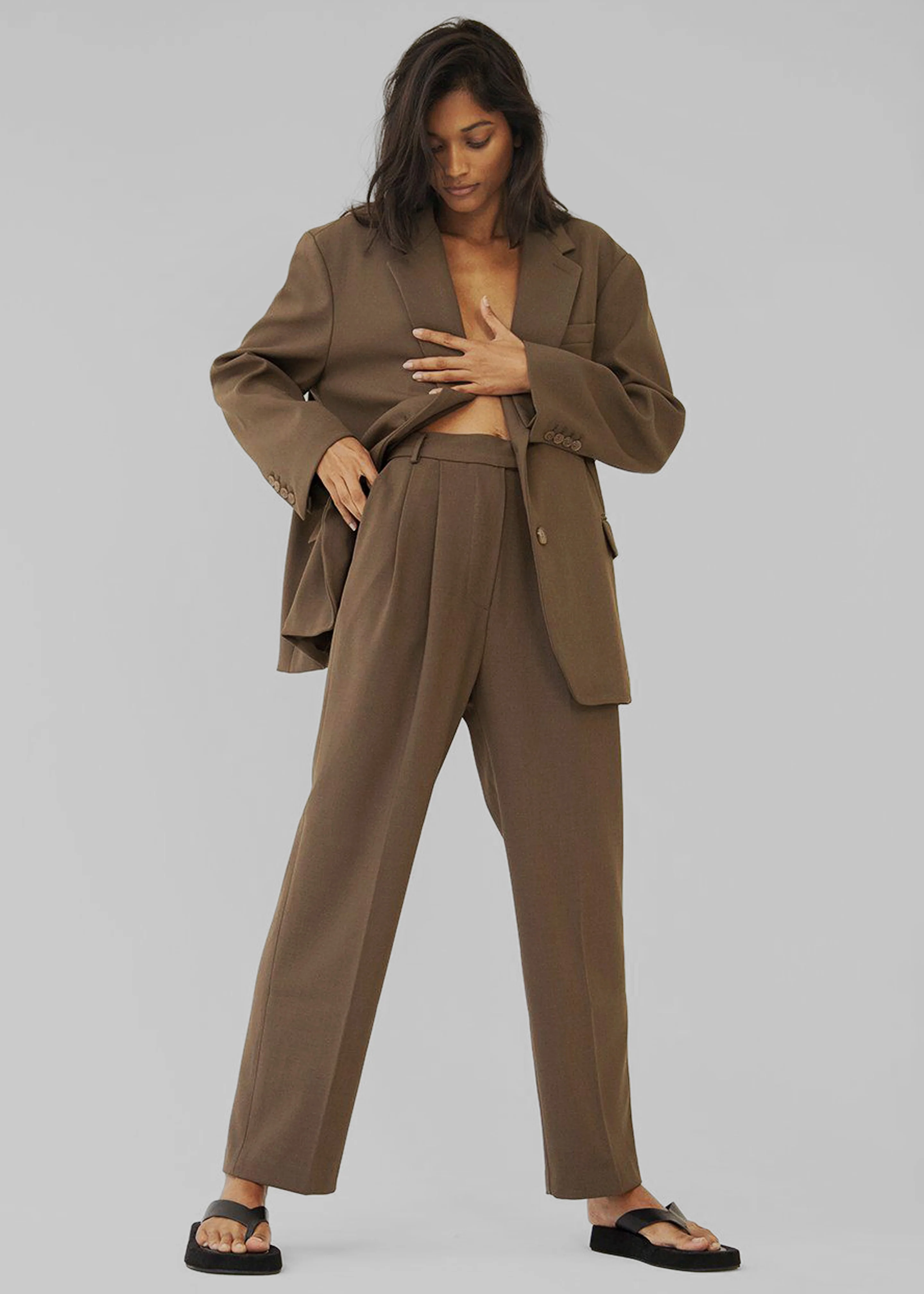 Bea Suit Pants - Chocolate - Image 6