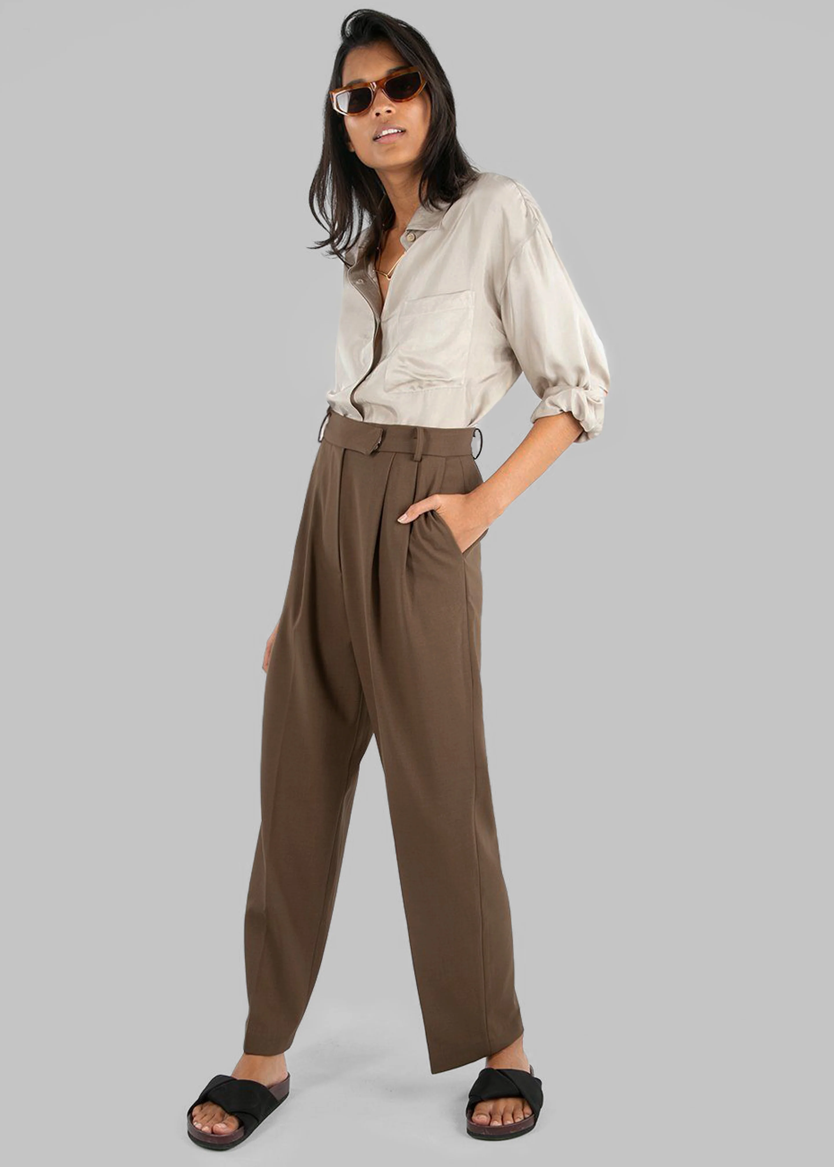Bea Suit Pants - Chocolate - Image 8