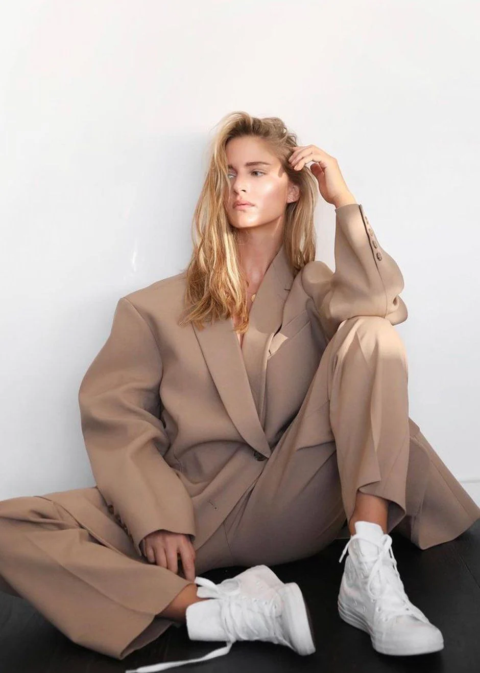 Bea Suit Pants - Latte - Image 10