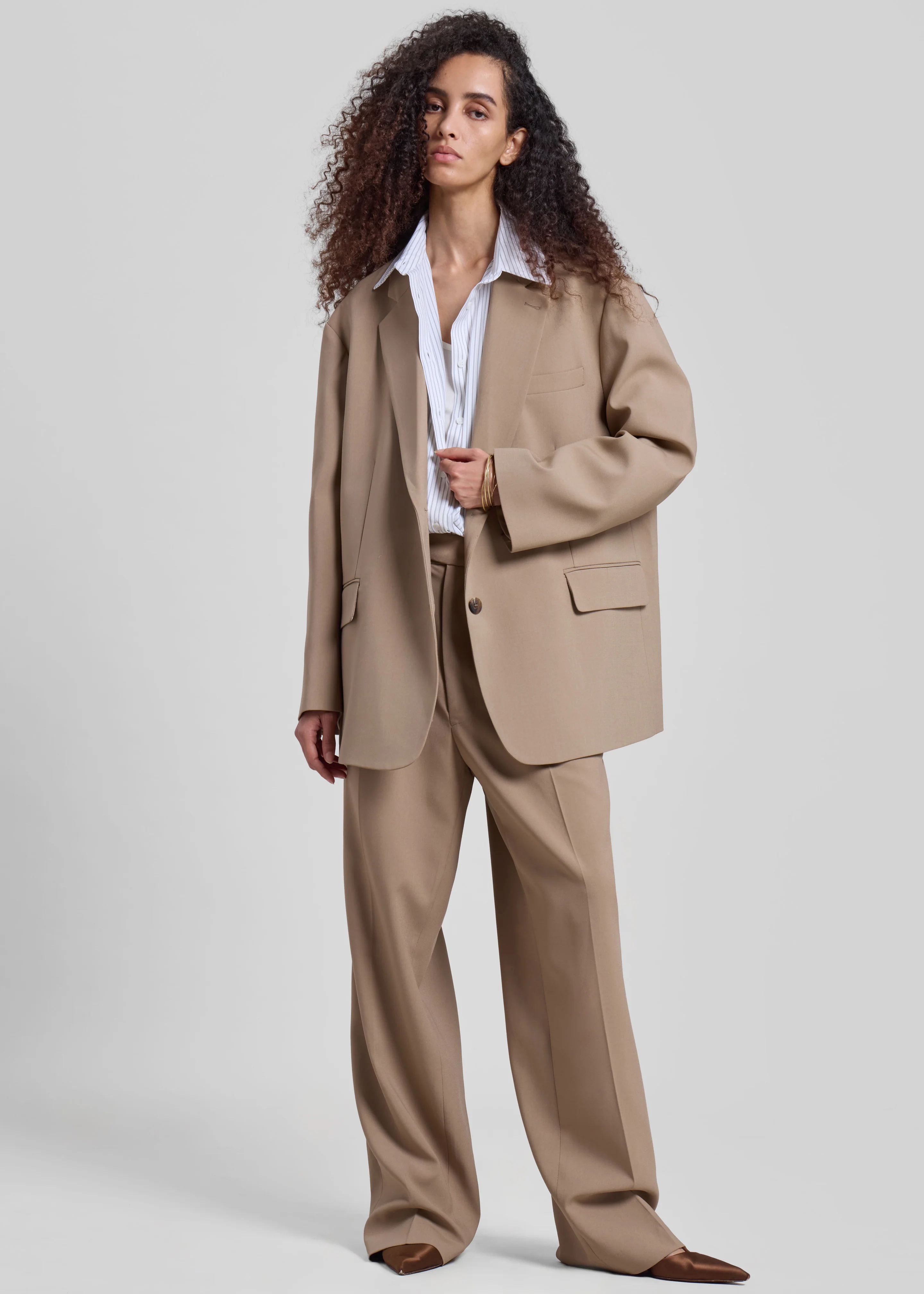 Bea Suit Pants - Latte - Image 5