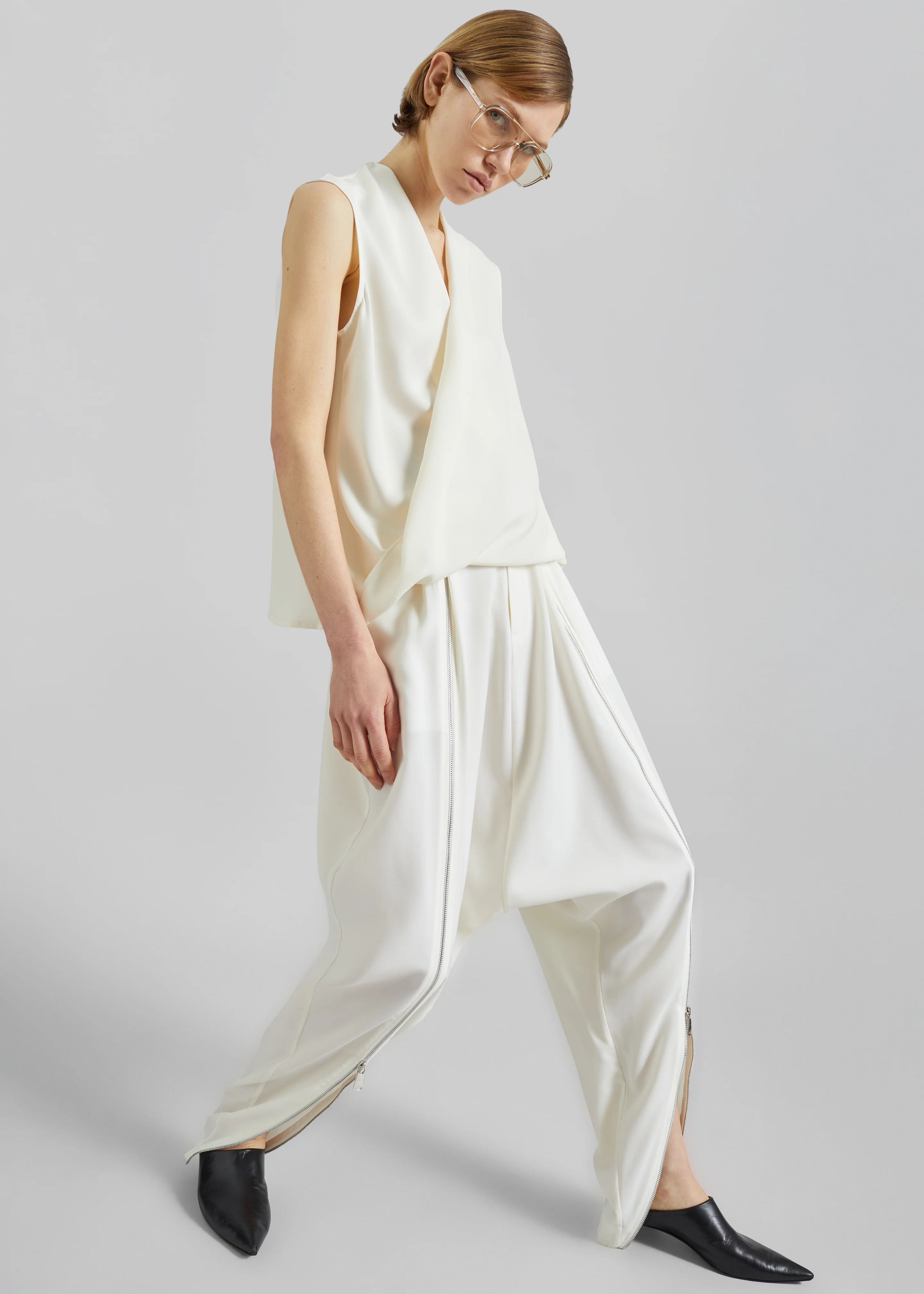 Beaufille Lewis Sleeveless Blouse - Porcelain - Image 3
