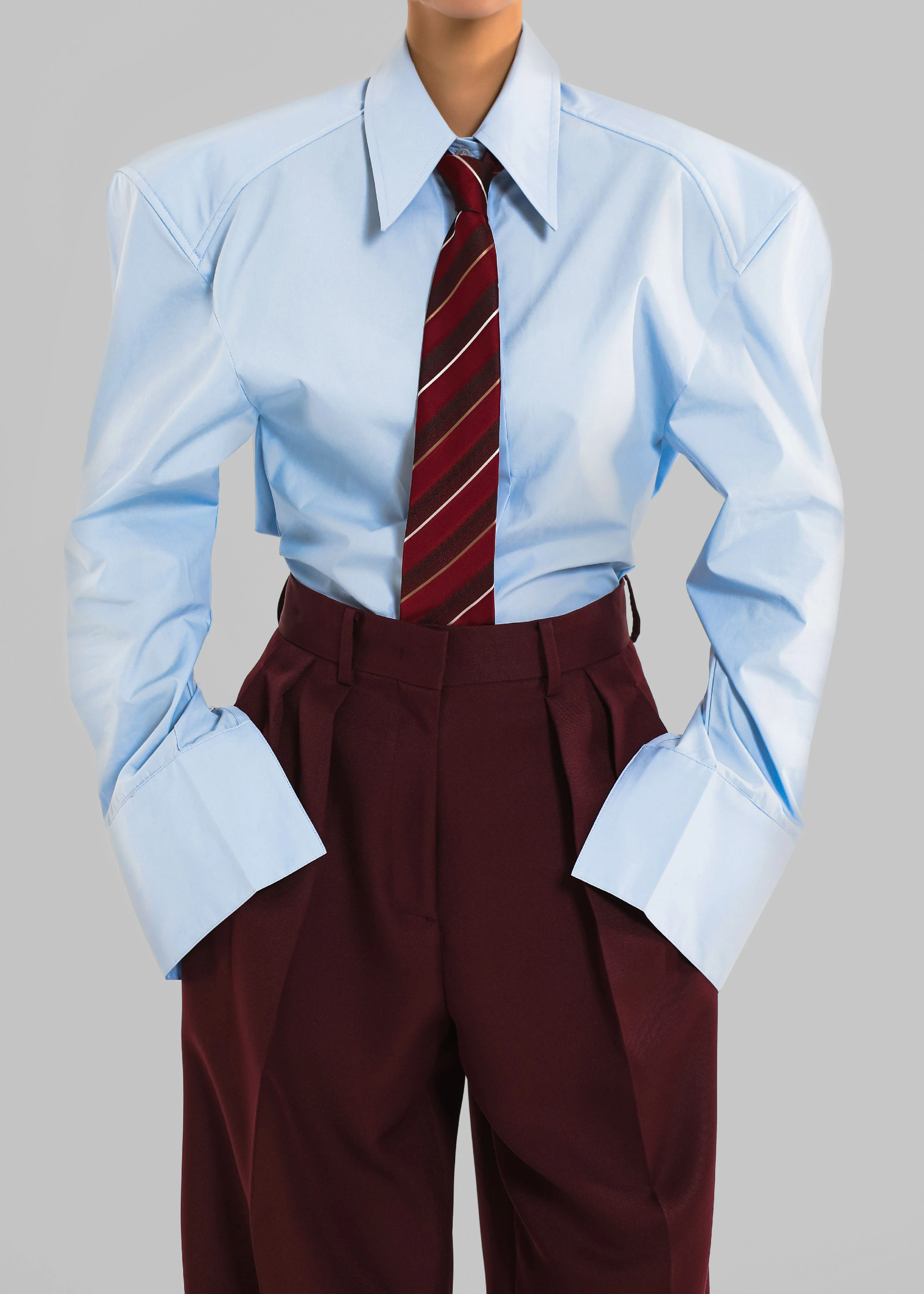 Bec Padded Shirt - Light Blue - Image 10