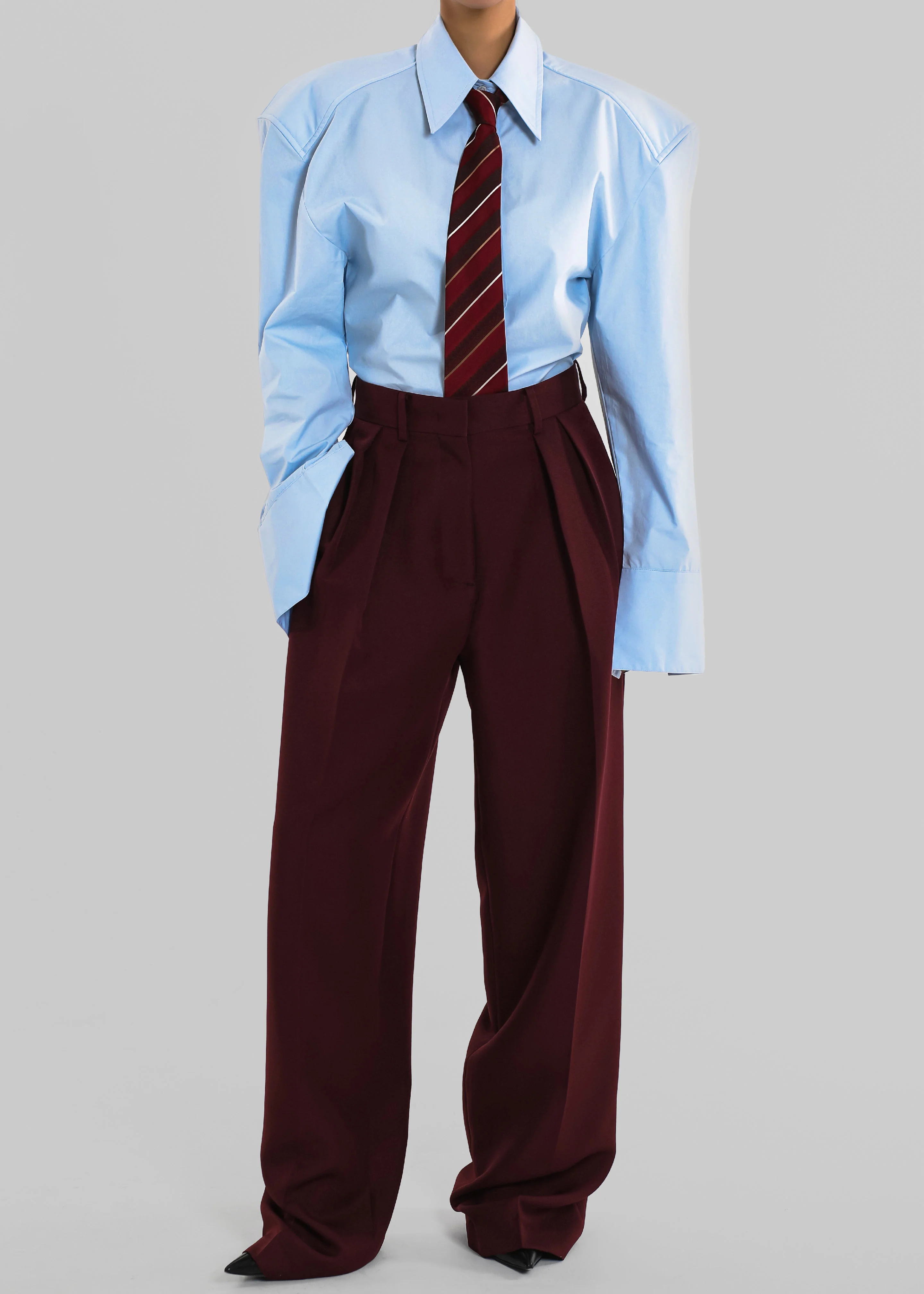 Bec Padded Shirt - Light Blue - Image 11