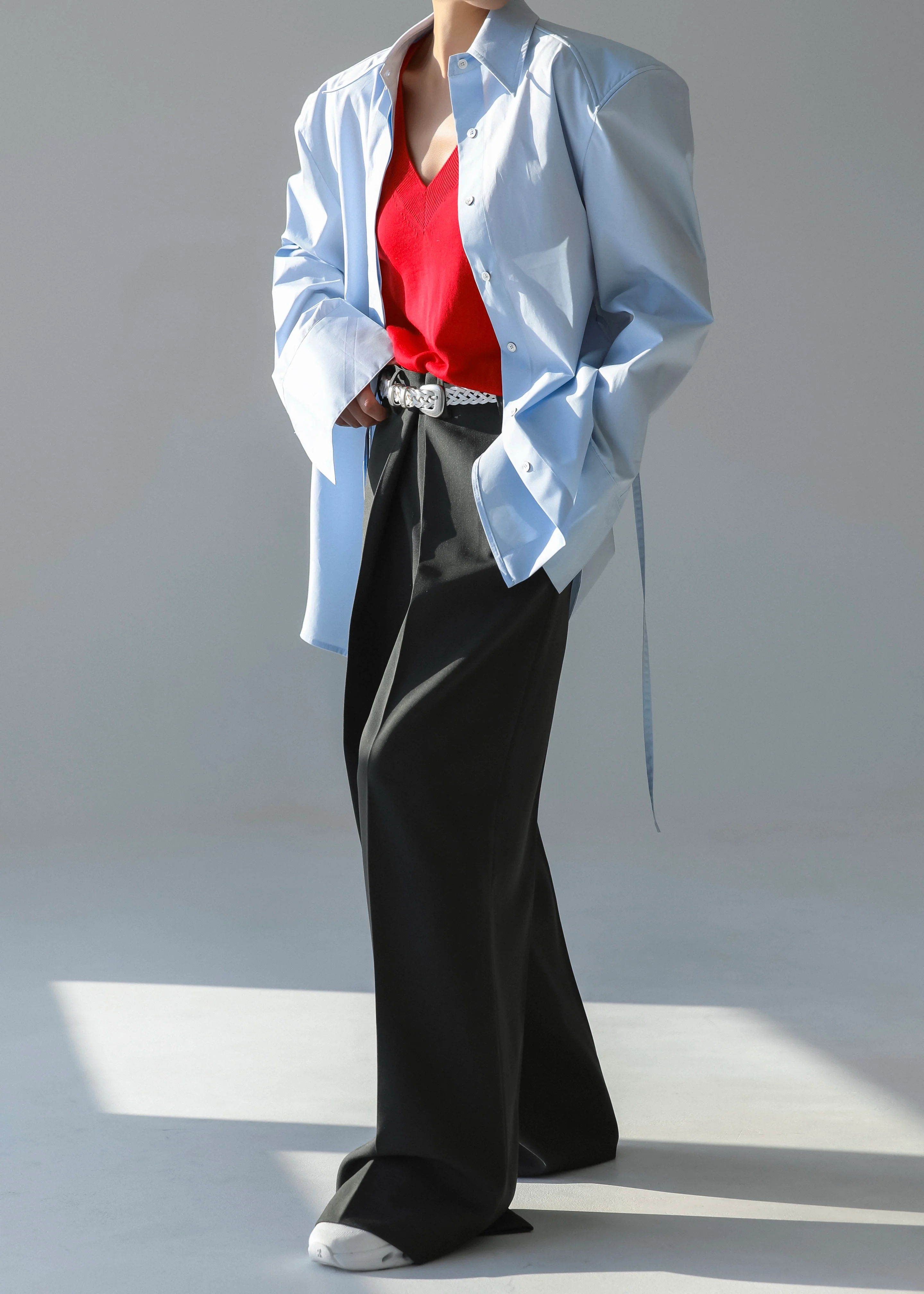 Bec Padded Shirt - Light Blue - Image 13