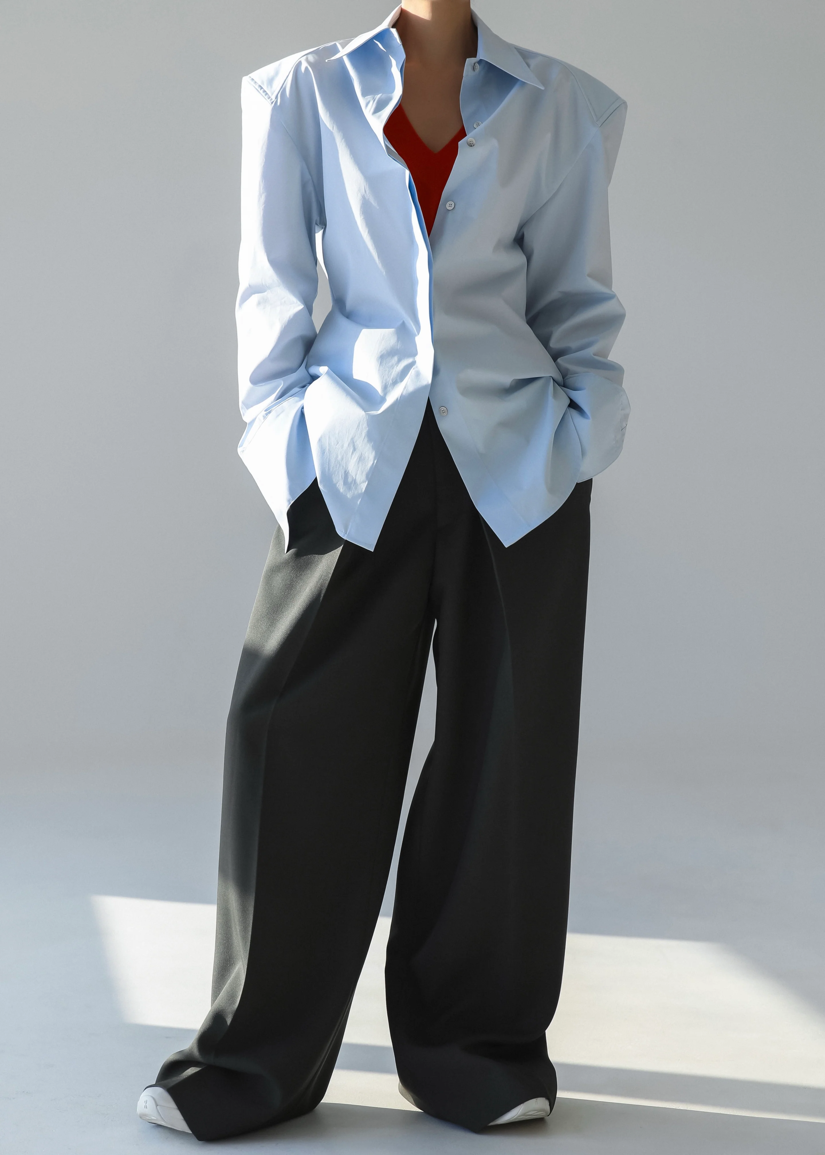 Bec Padded Shirt - Light Blue - Image 17