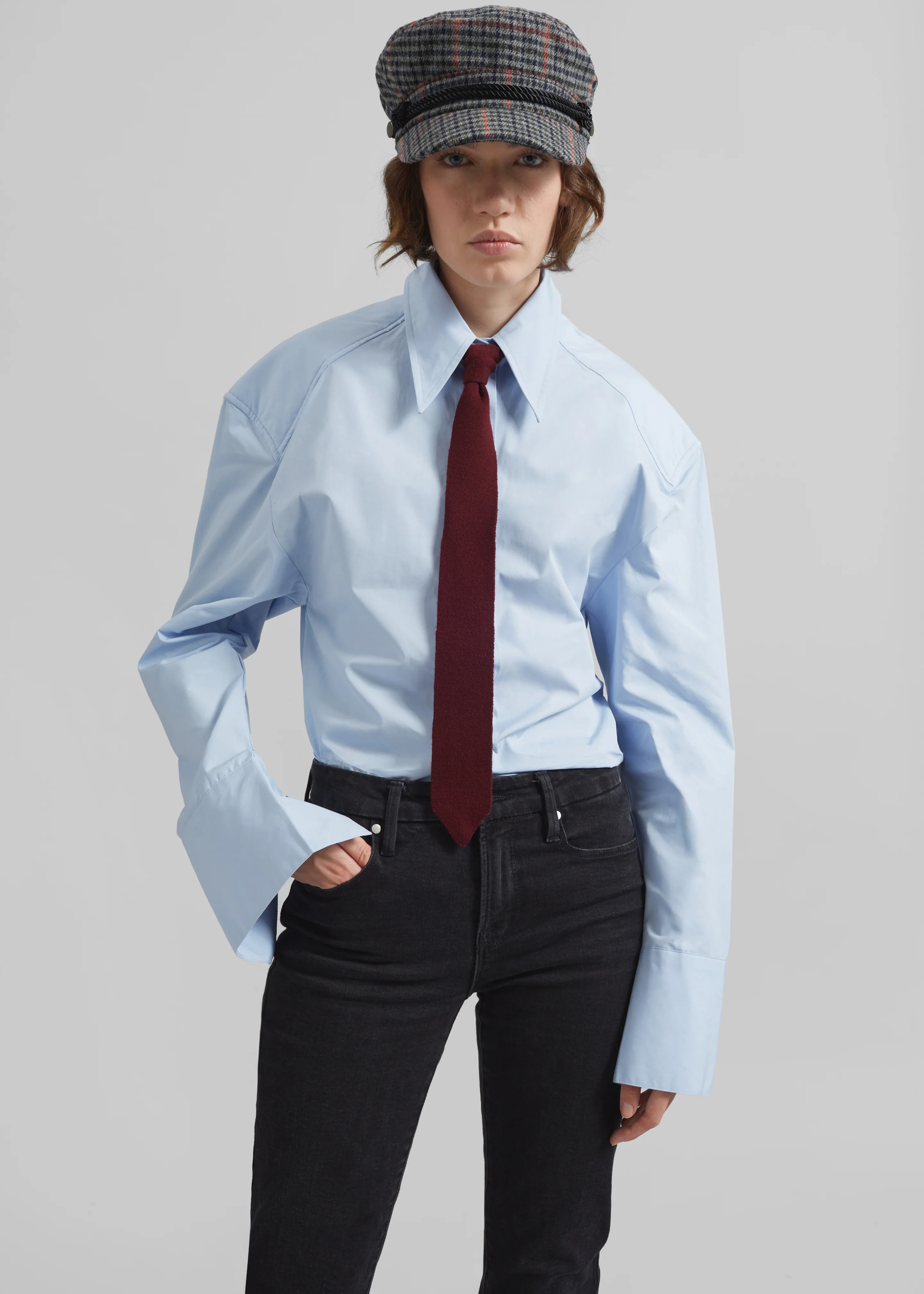 Bec Padded Shirt - Light Blue - Image 7