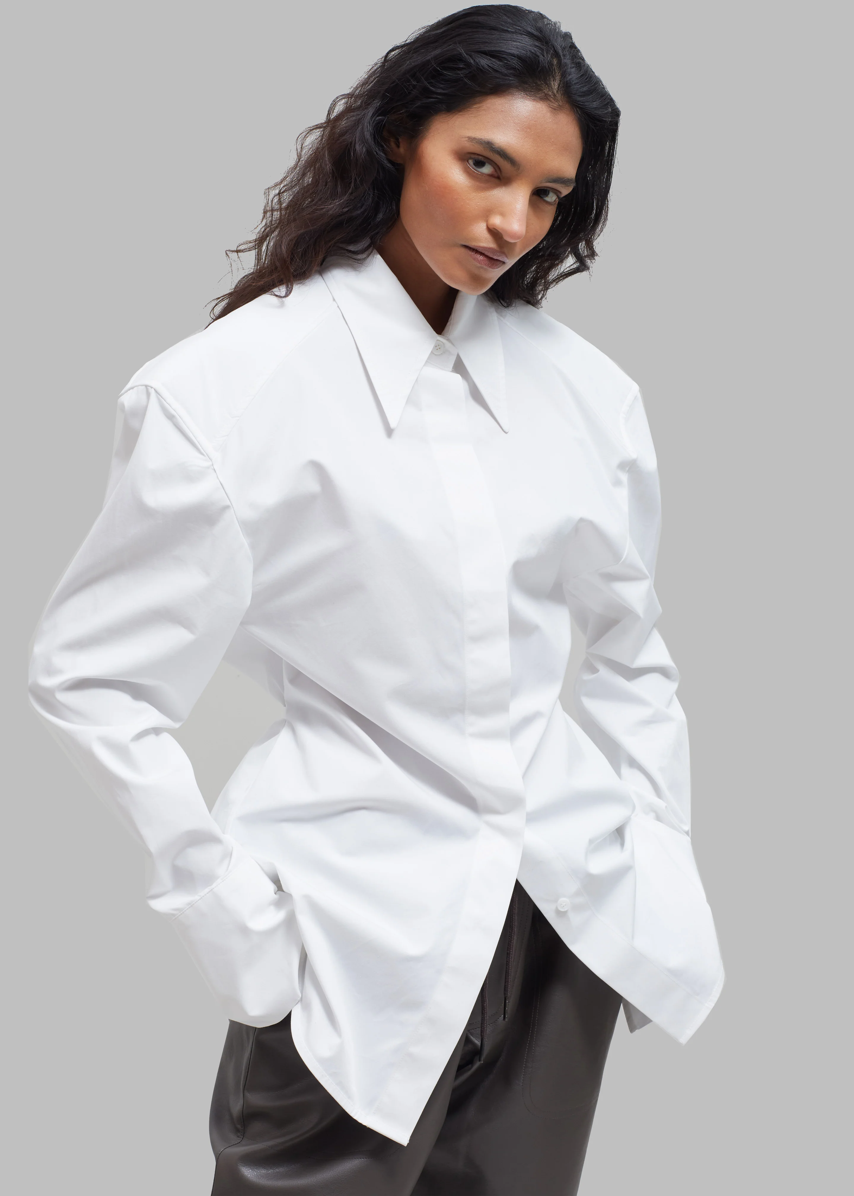 Bec Padded Shirt - White - Image 10