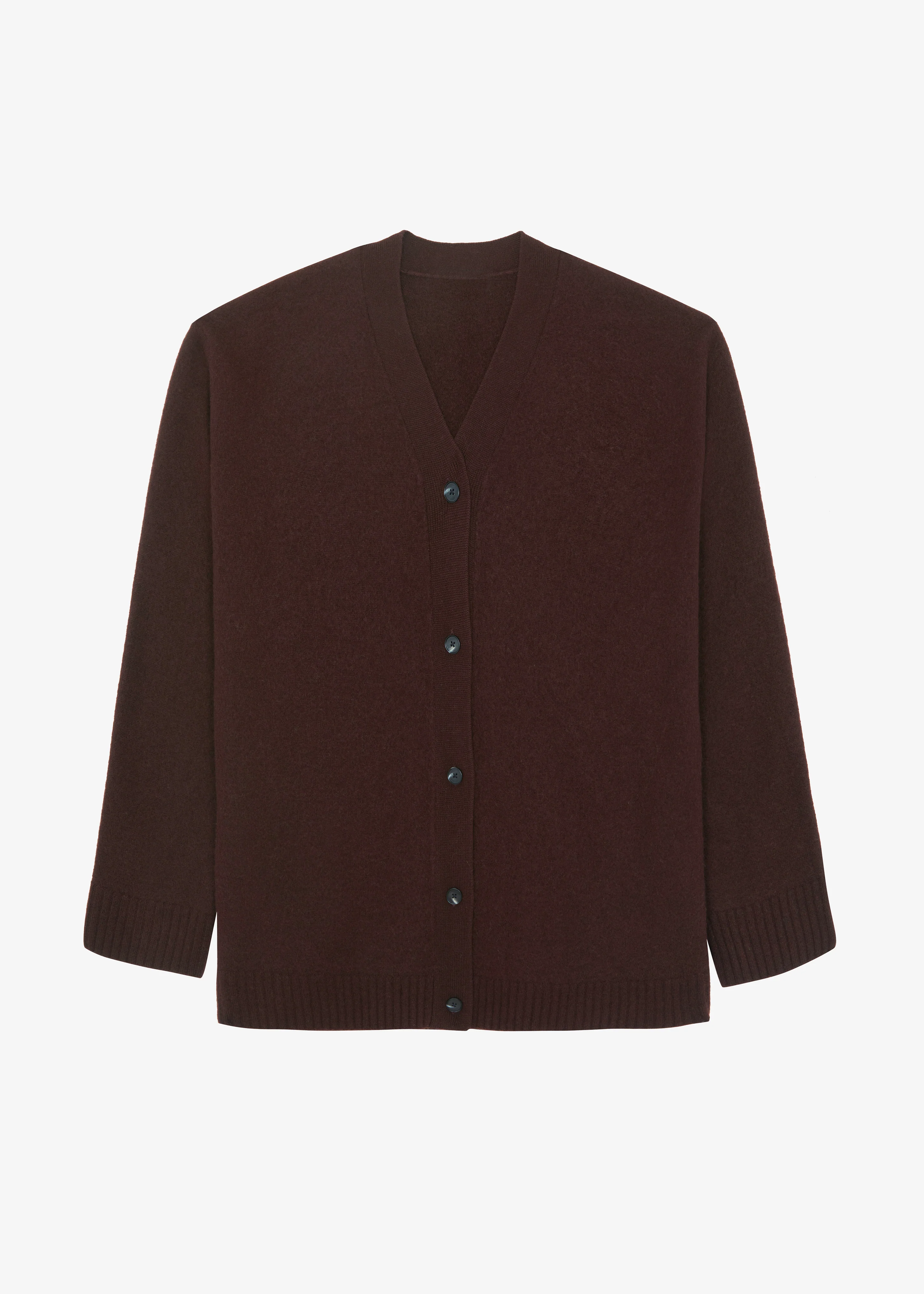 Beck Wool Cardigan - Chocolate Plum - Image 9