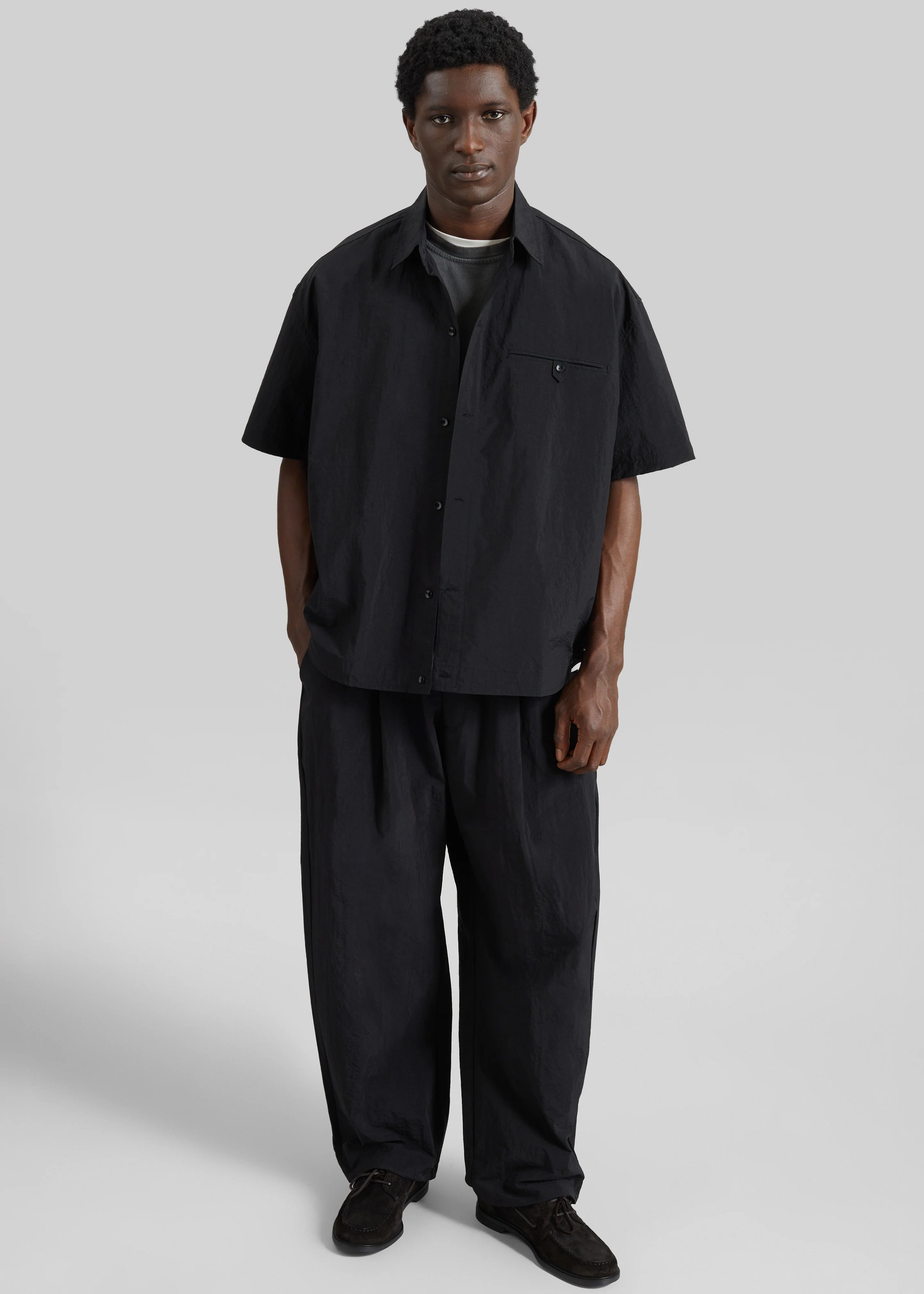 Belem Drawstring Shirt - Black